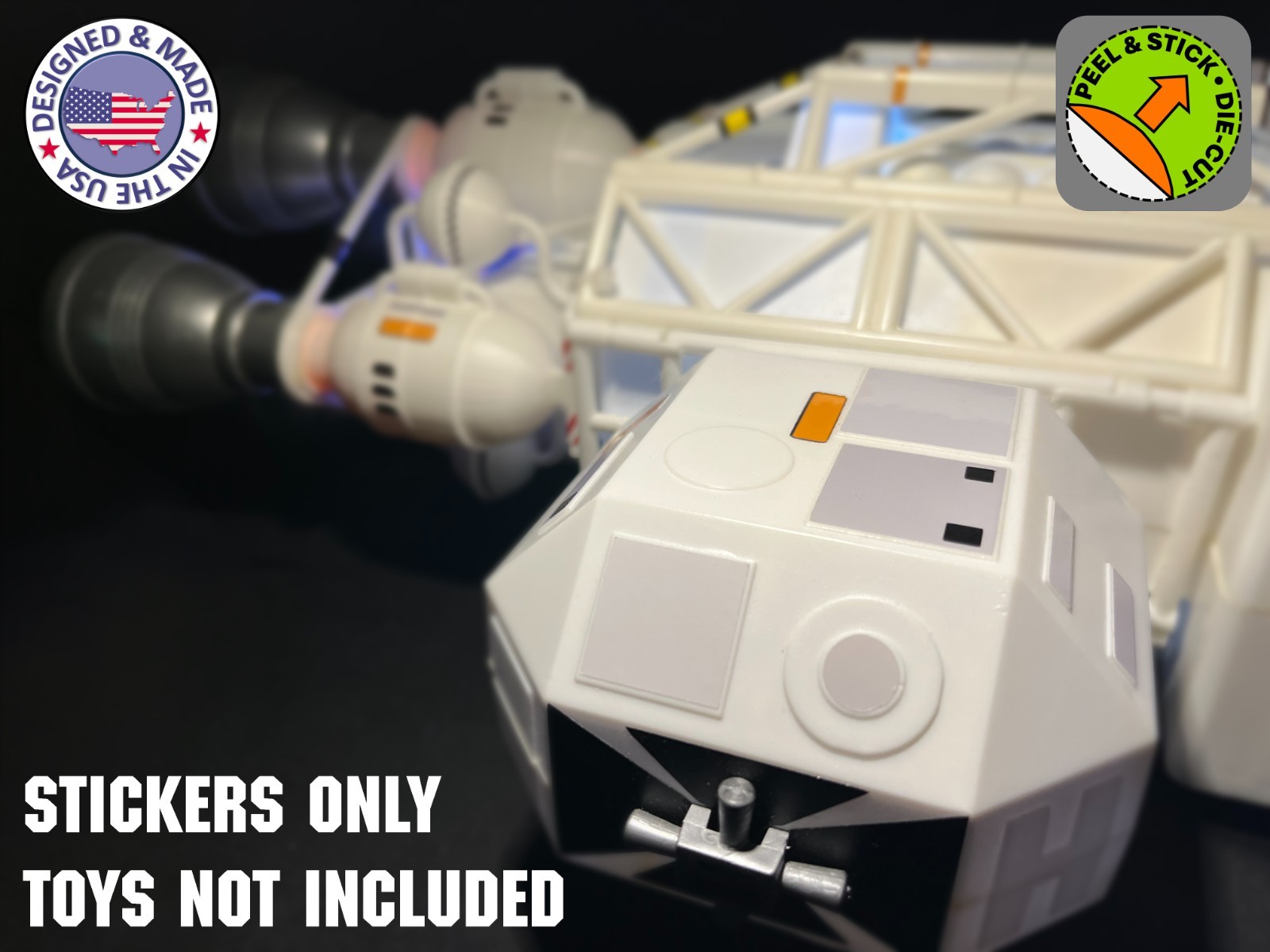 109 Panel Highlights DIE CUT Stickers | 1976 Mattel Space 1999 Eagle