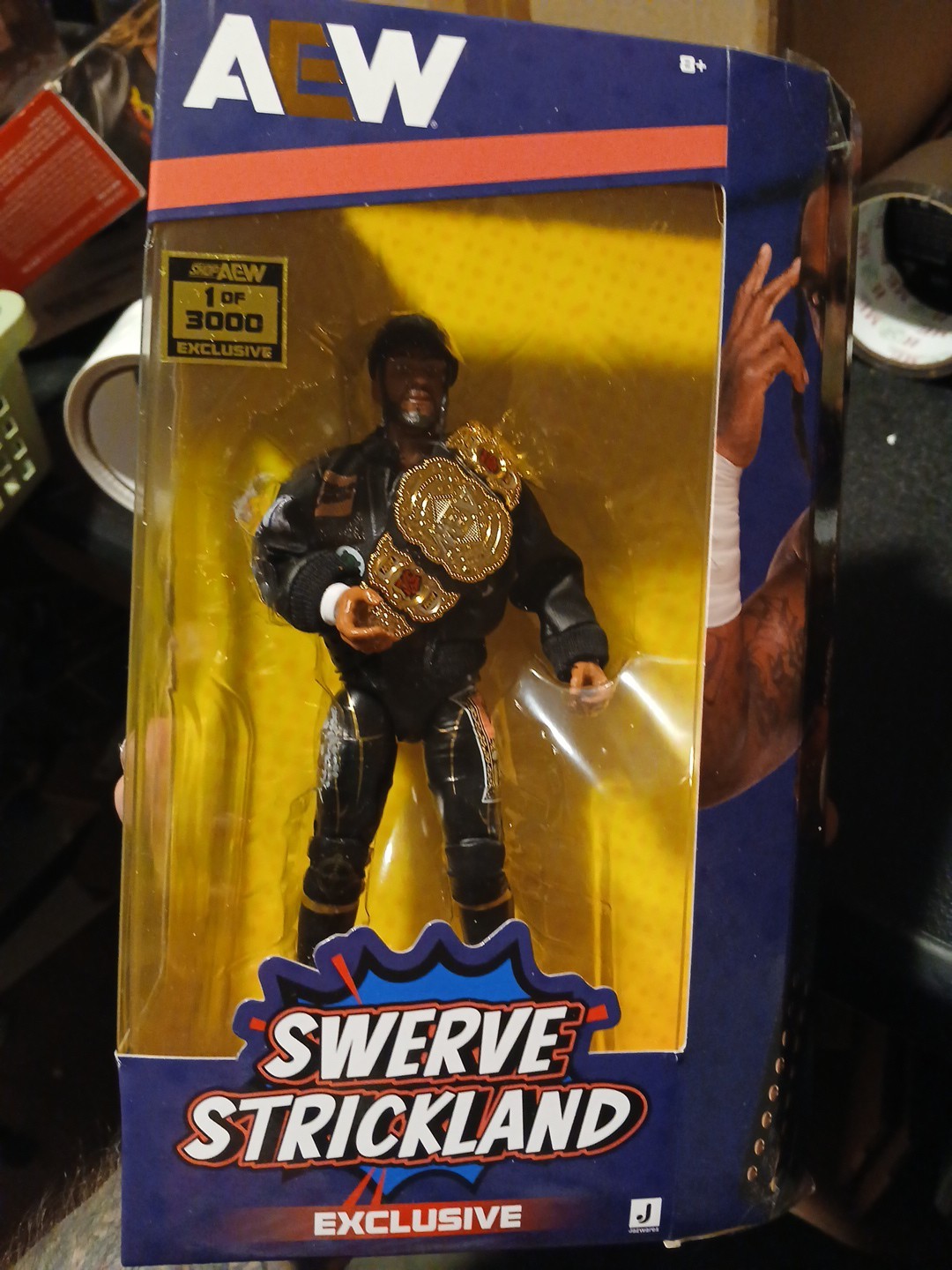 AEW UNRIVALED EXCLSUIVE SWERVE STRICKLAND 1 IF 3000 ACTION FIGURE BRAND NEW