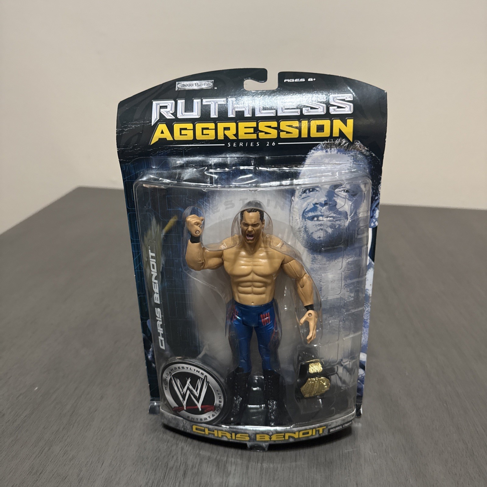 WWE Ruthless Aggression Chris Benoit Series 26 Figure W/Championship Belt-SEALED