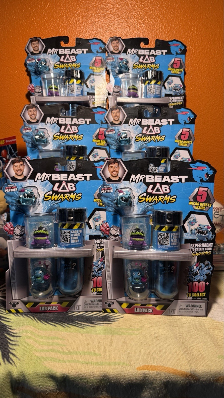 6x Mr. Beast Lab Swarms Test Tube Ultra Rare Panther Alpha Series NEW SEALED