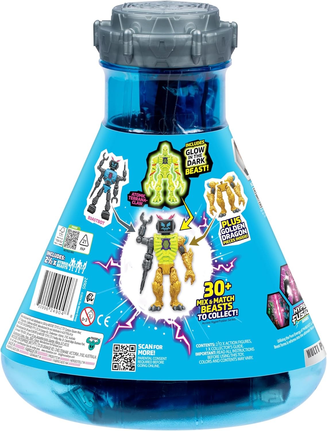 MrBeast Lab Hybrids Multi Pack-Mix & Match Action Figures-Golden Panther Dragon