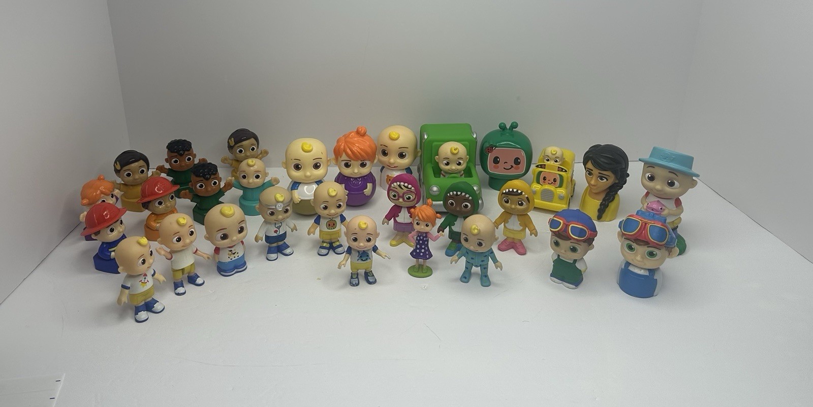 Cocomelon Figures Lot Of 27 Figures & 2 Cars