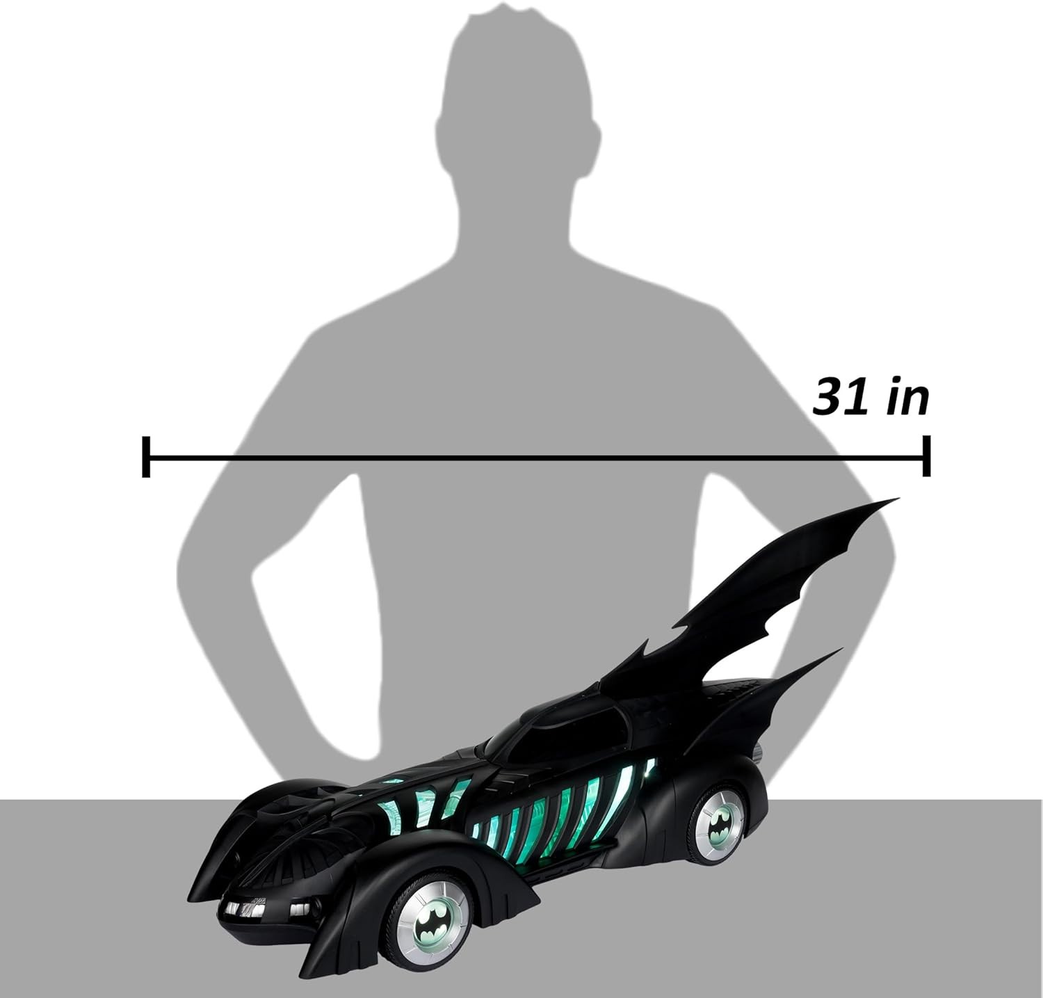 DC Multiverse Batman Forever Batmobile Vehicle and Alfred Pennyworth 7-in Scale