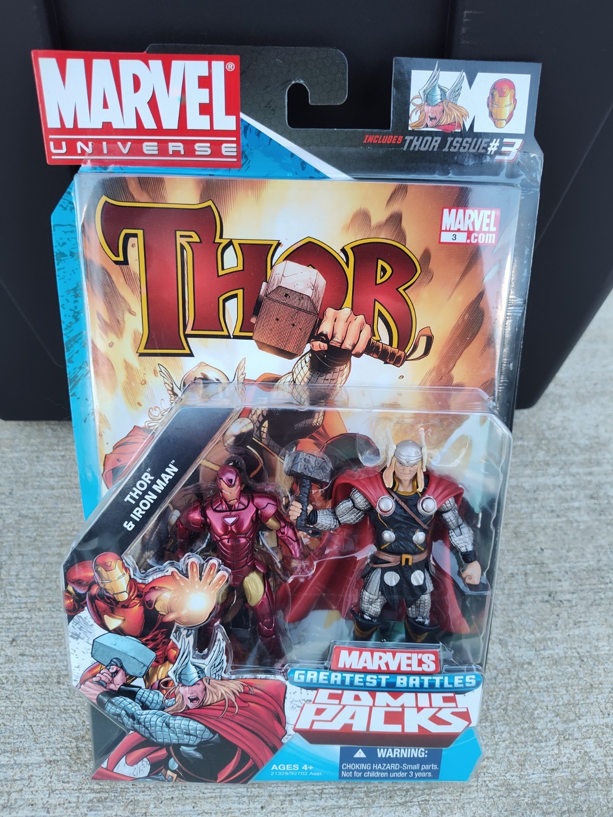 NEW Marvel&rsquo;s Greatest Battles Comic Packs Thor & Ironman Figure Set Comic H35 #2