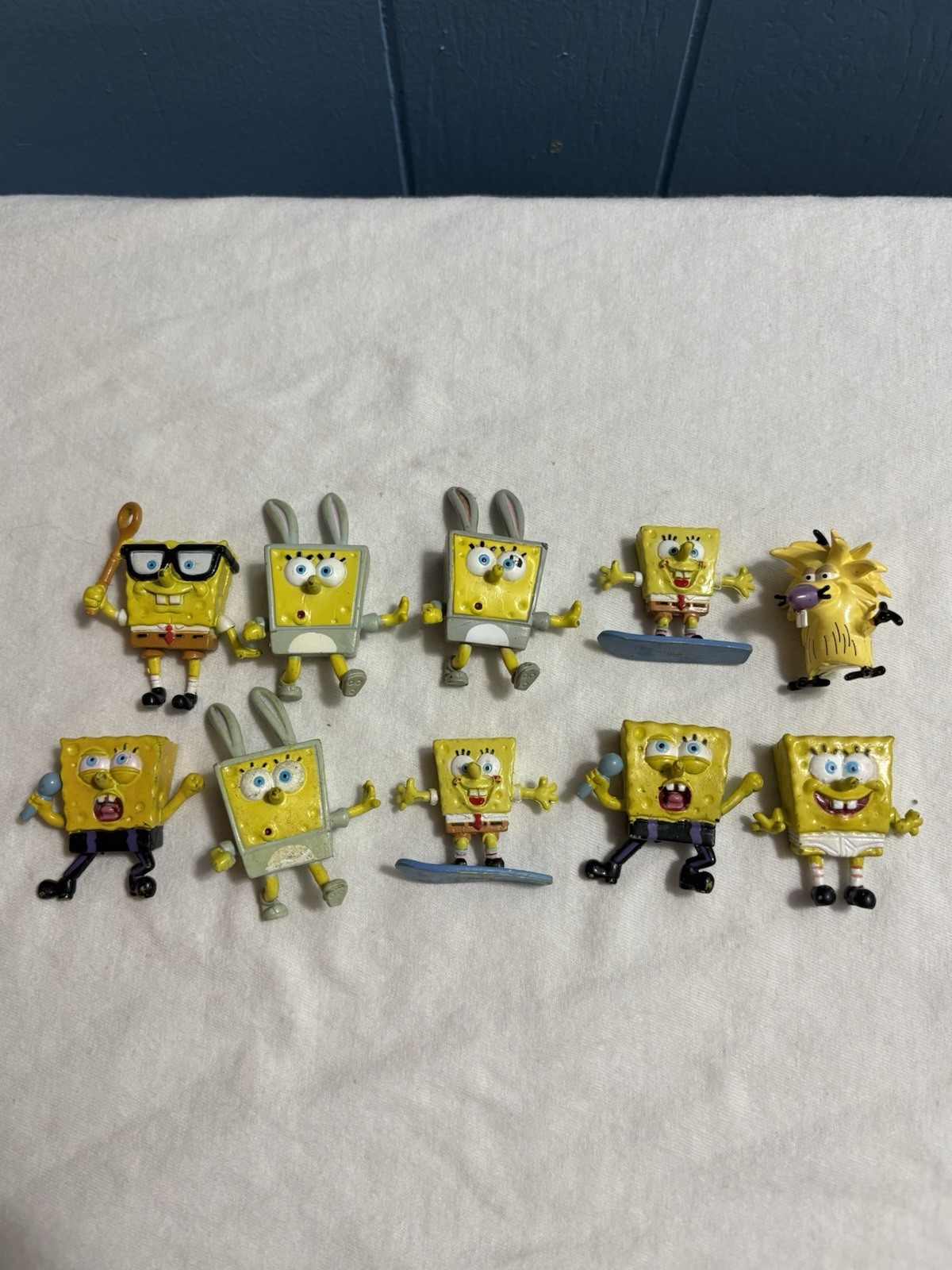 Lot of 10 Viacom 2003 – 2005 Nickelodeon SPONGEBOB SQUAREPANTS Mini Figures