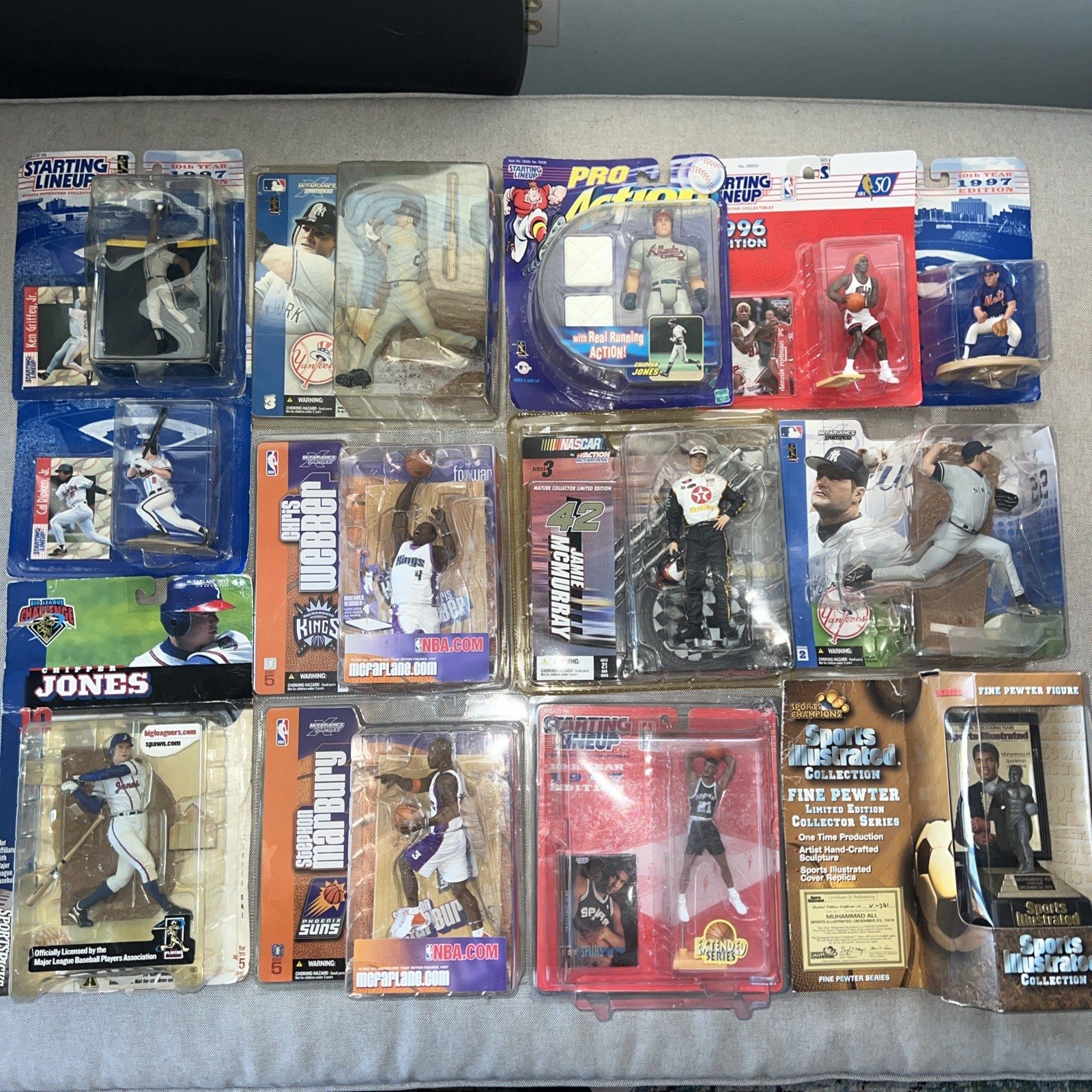 13x Sport Starting Lineup McFarlane’s MLB NBA NASCAR Figures Ali HOF Lot NEW