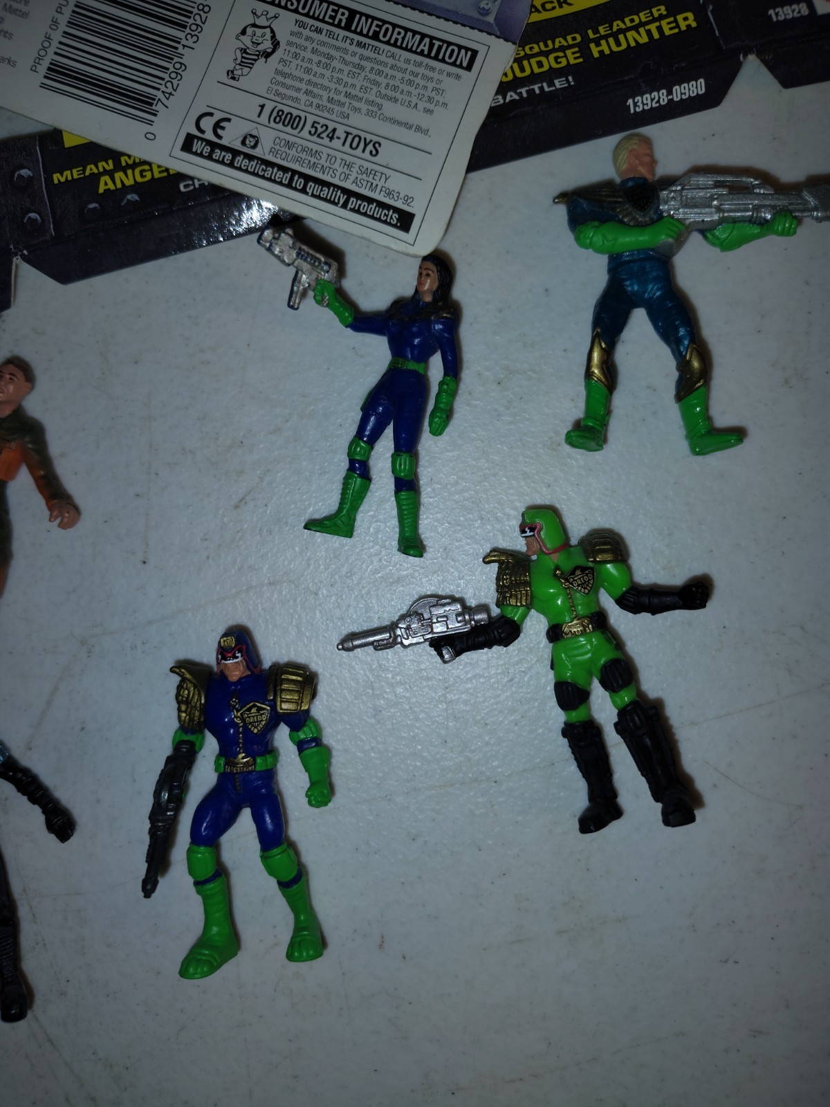 Mega Heroes Judge Dredd 1995 Mattel Mini Figure Lot Battle Pack Loose OOB Retro