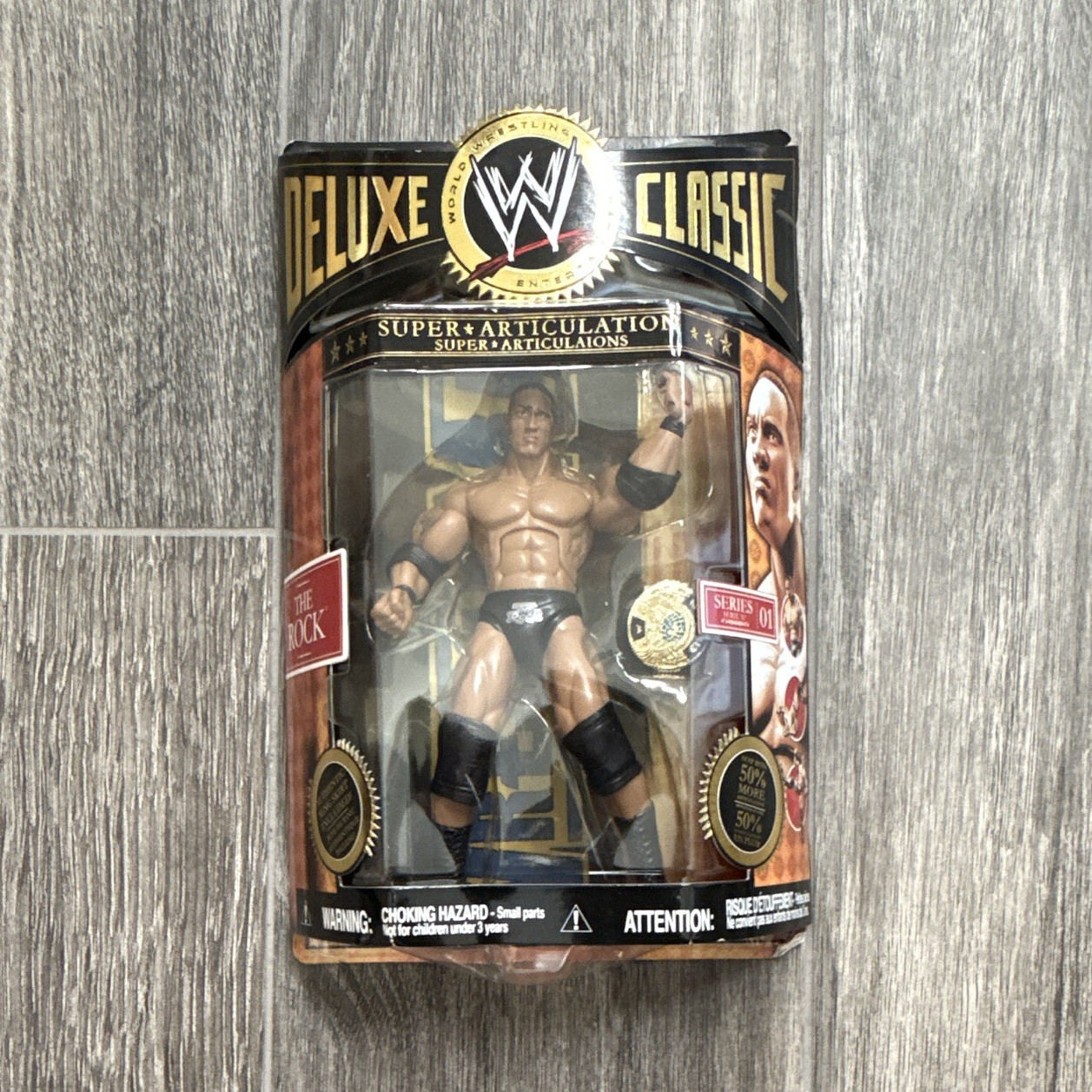 WWE Deluxe Classic Superstars Series 1 The Rock Action Figure Multicolor 12+