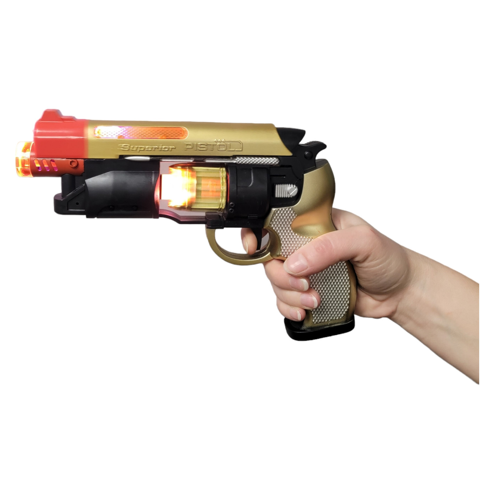 Large LED Light-Up Blaster With Sound (8.5) Adult Size Blade Runner Toy Pistol.
