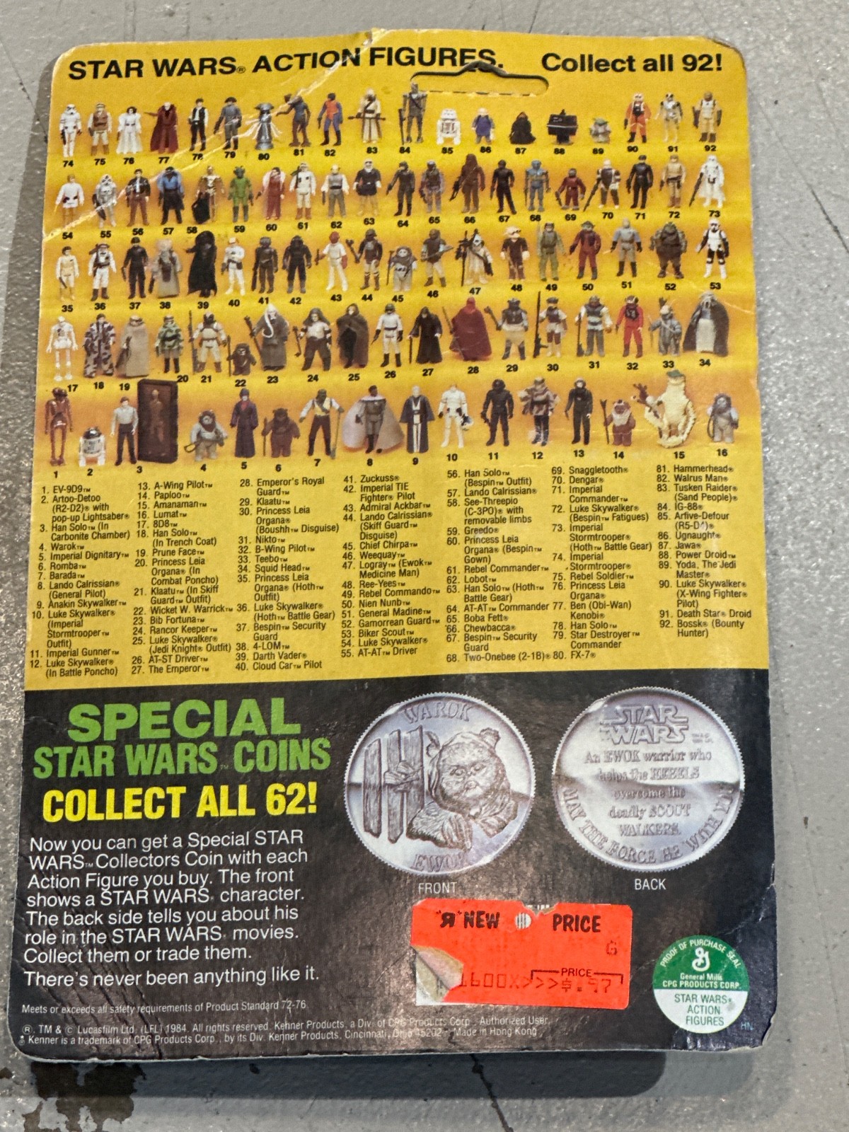 Kenner Star Wars Lumat Action Figure With Special Collectors Coin 1984 Unopened