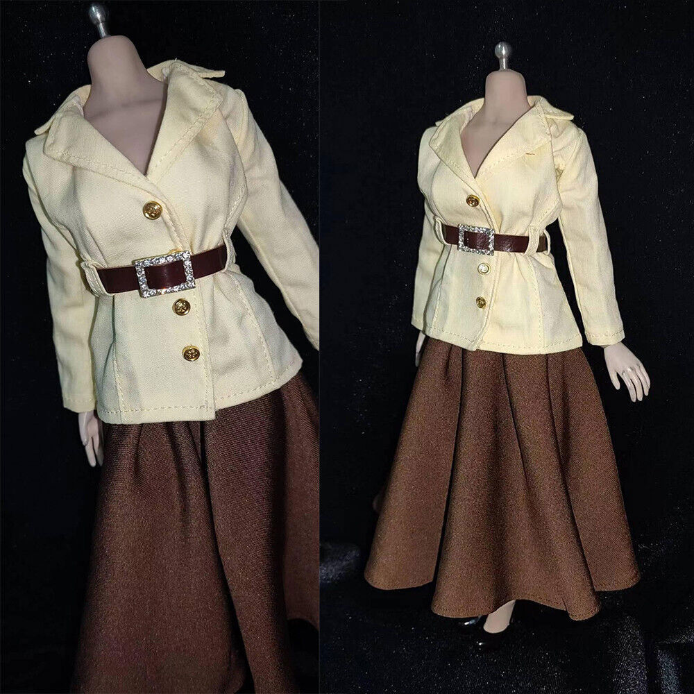 1/6 Scale Female Suit Belt Skirt Set Fits 12 “ph tbl Action Figure Body Toys