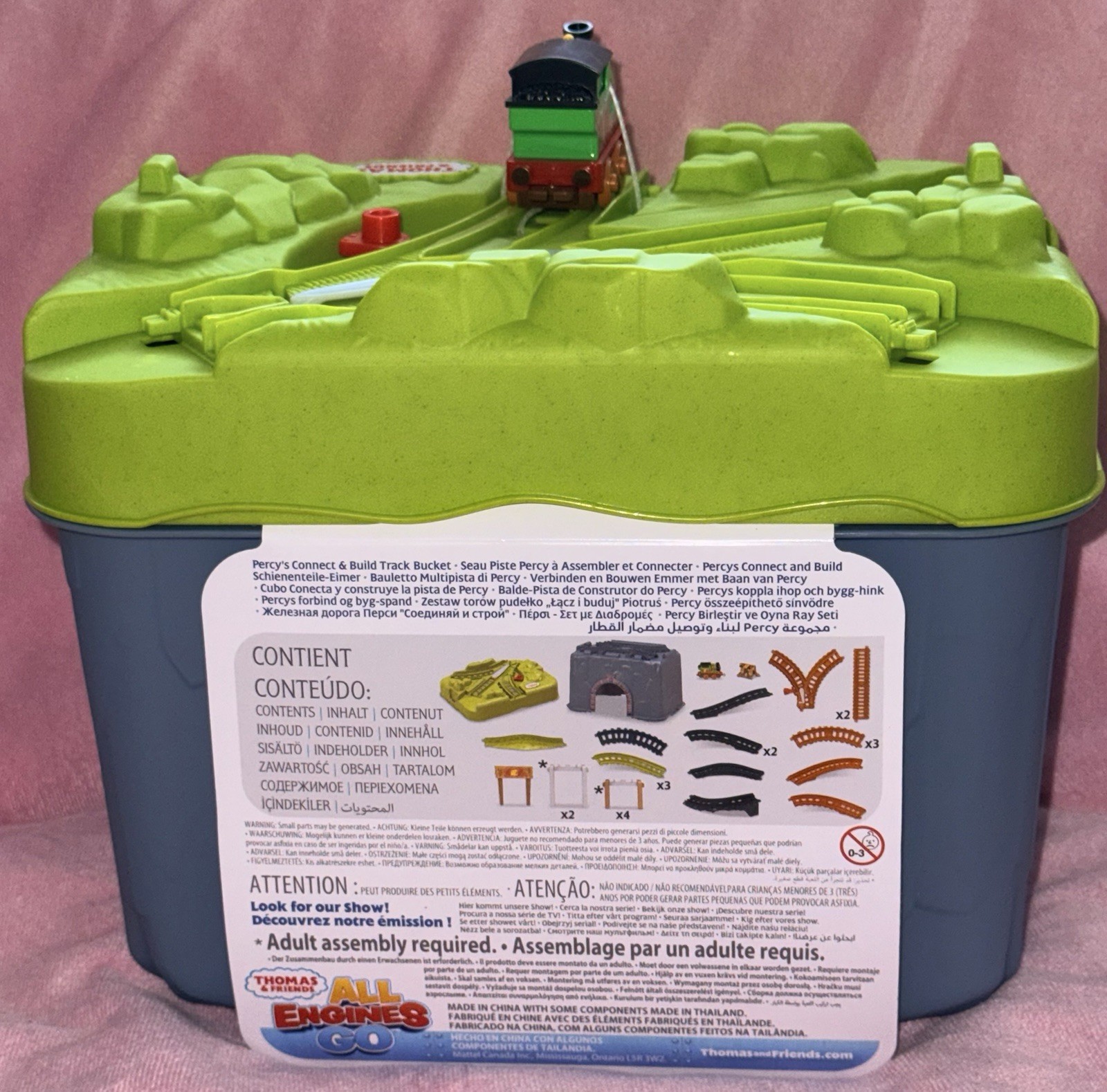 Thomas & Friends Toy Train Set 29pcs Percy’s Connect & Build Track Bucket NIB 3+
