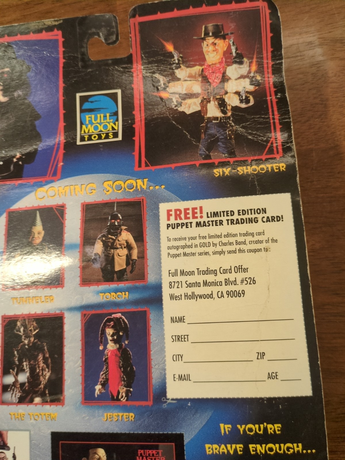 Puppet Master Six Shooter Silver Guns Full Moon Toys 1997 Mint