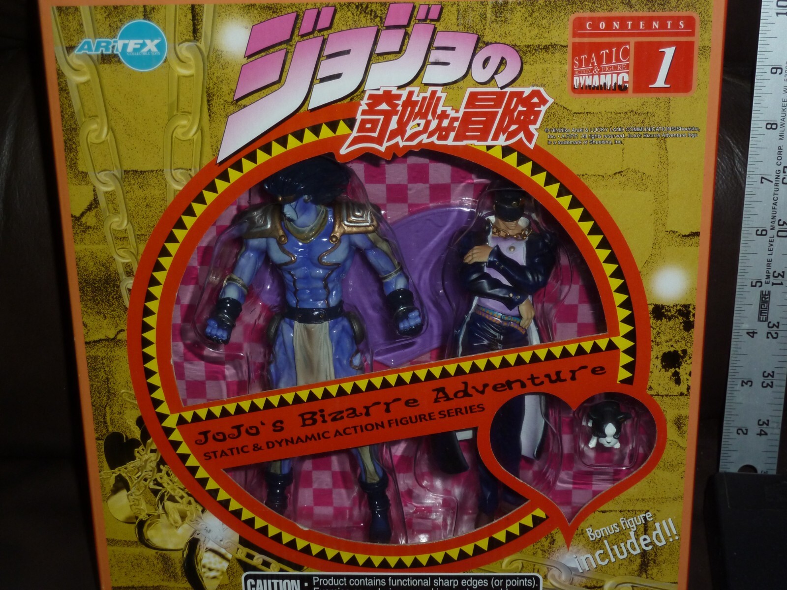 JOJO&rsquo;S BIZARRE ADVENTURE #1 STATIC AND DYNAMIC ACTION FIGURE SERIES boxed