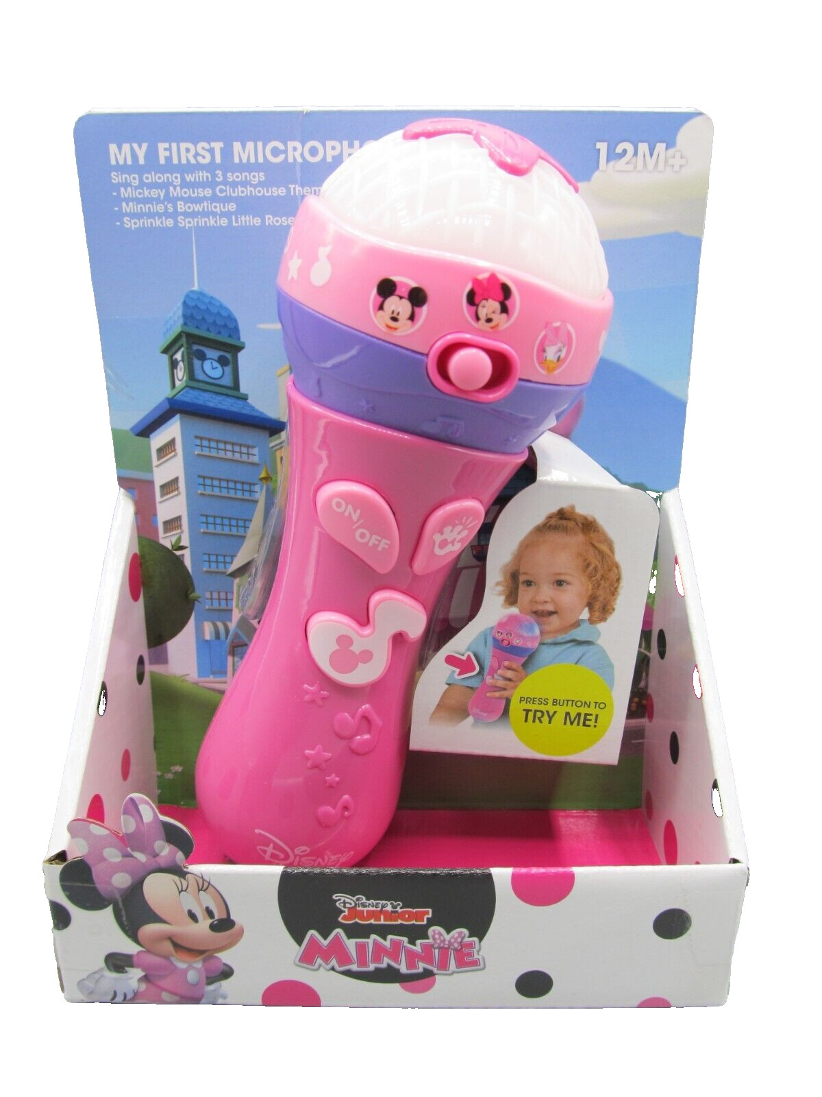Disney Minnie Mouse My First Microphone w/Lights Sound Music NEW Ages 12 Months+