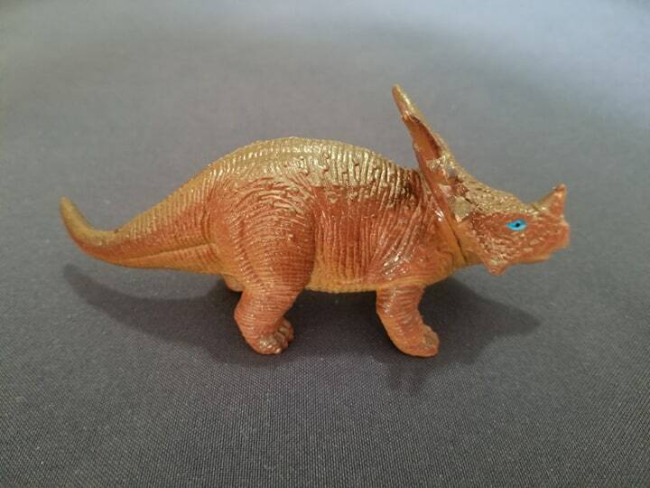 5.5&Prime; STYRACOSAURUS Dinosaur Brown / Red Figure w/ Blue Eyes Toy
