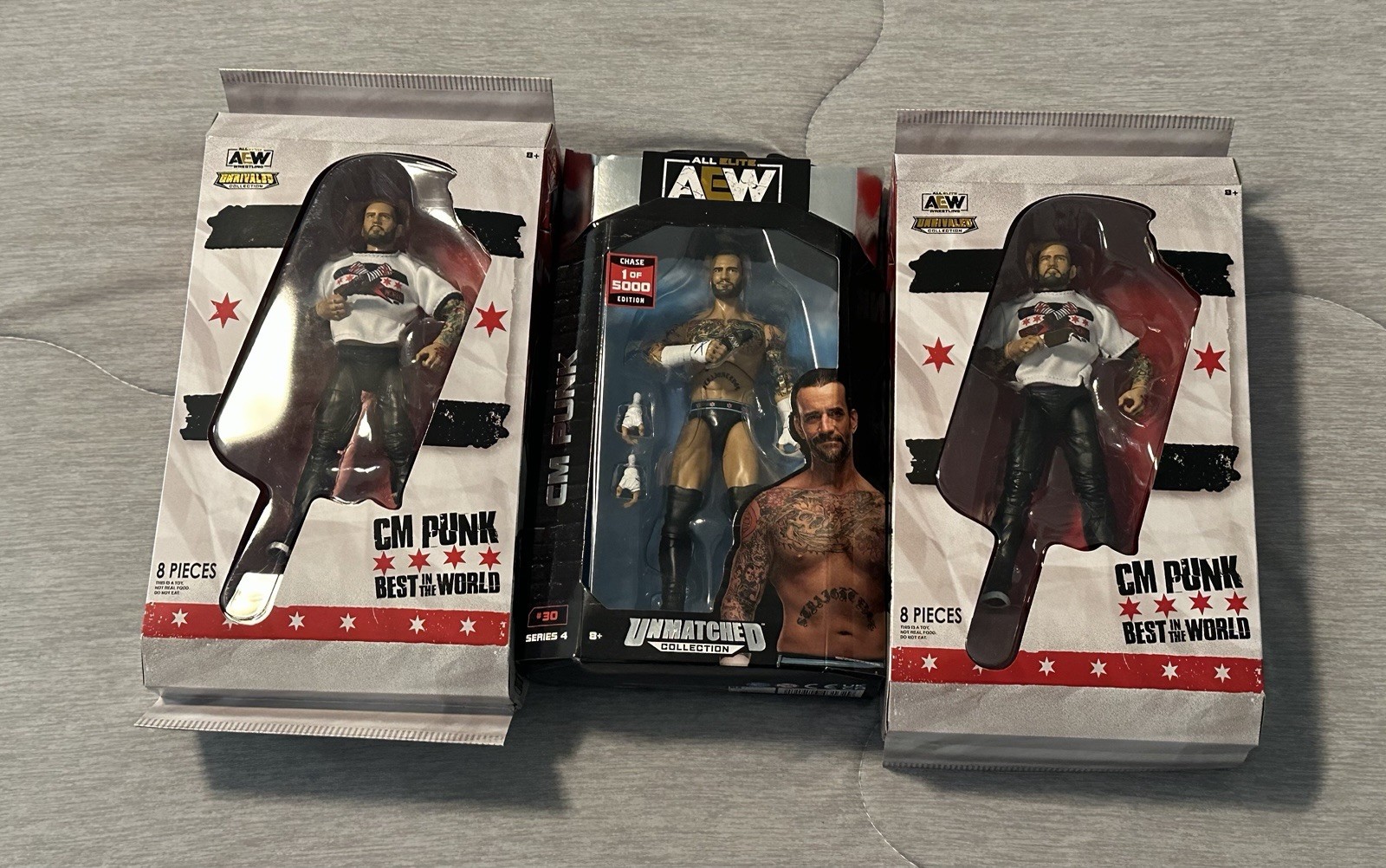 2 CM Punk Jazwares AEW First Dance Ice Cream Package + Series 4 Unrivaled /5000