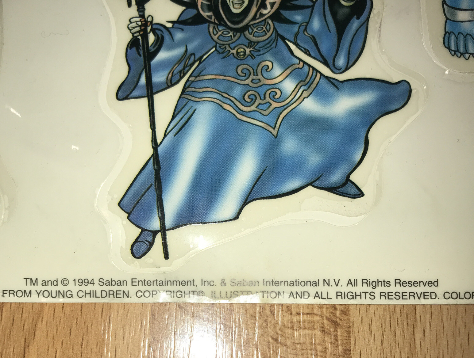 VTG POWER RANGERS REUSABLE WINDOW DECORATIONS STATIC CLING 1994 SABAN