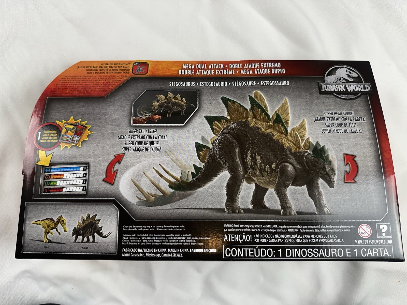 Jurassic World Mega Dual Attack STEGOSAURUS Action Figure 15&Prime; Dino Rivals 2019