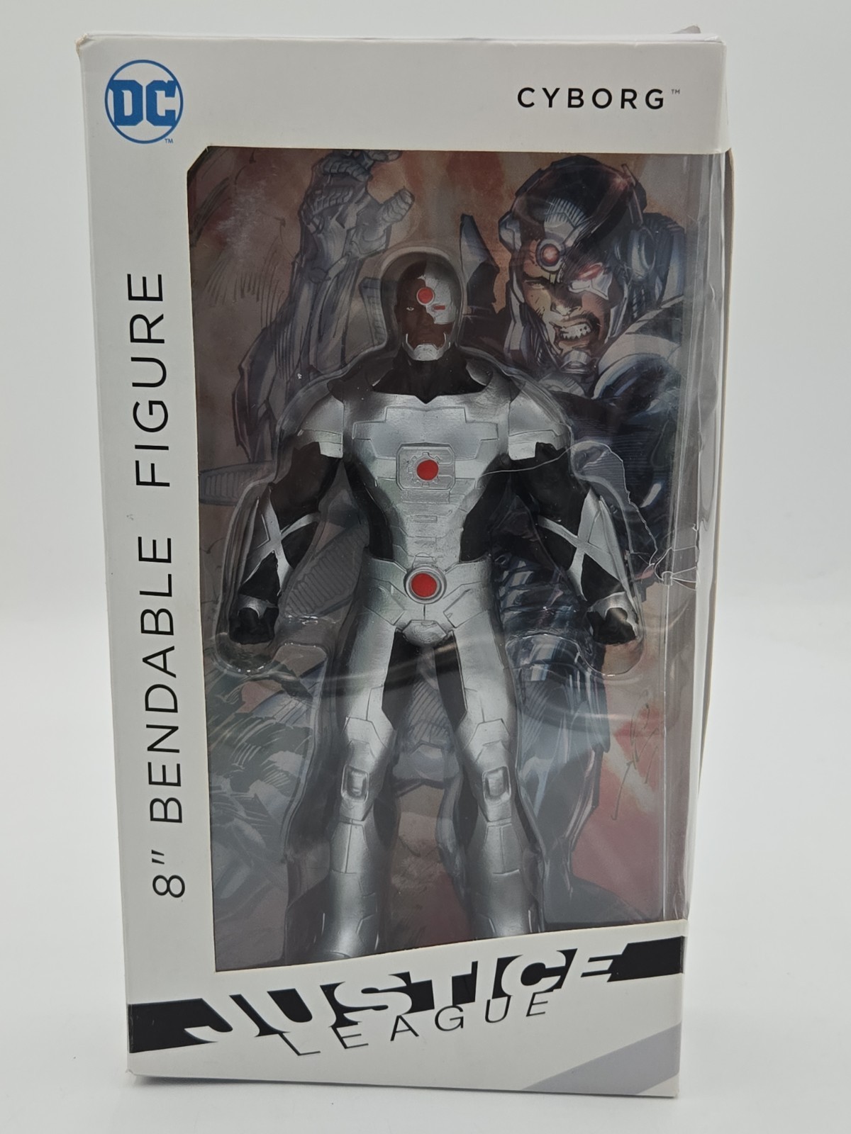 DC Justice League Cyborg 8&Prime; Bendable Figure N.J. Croce New In Box Damaged…
