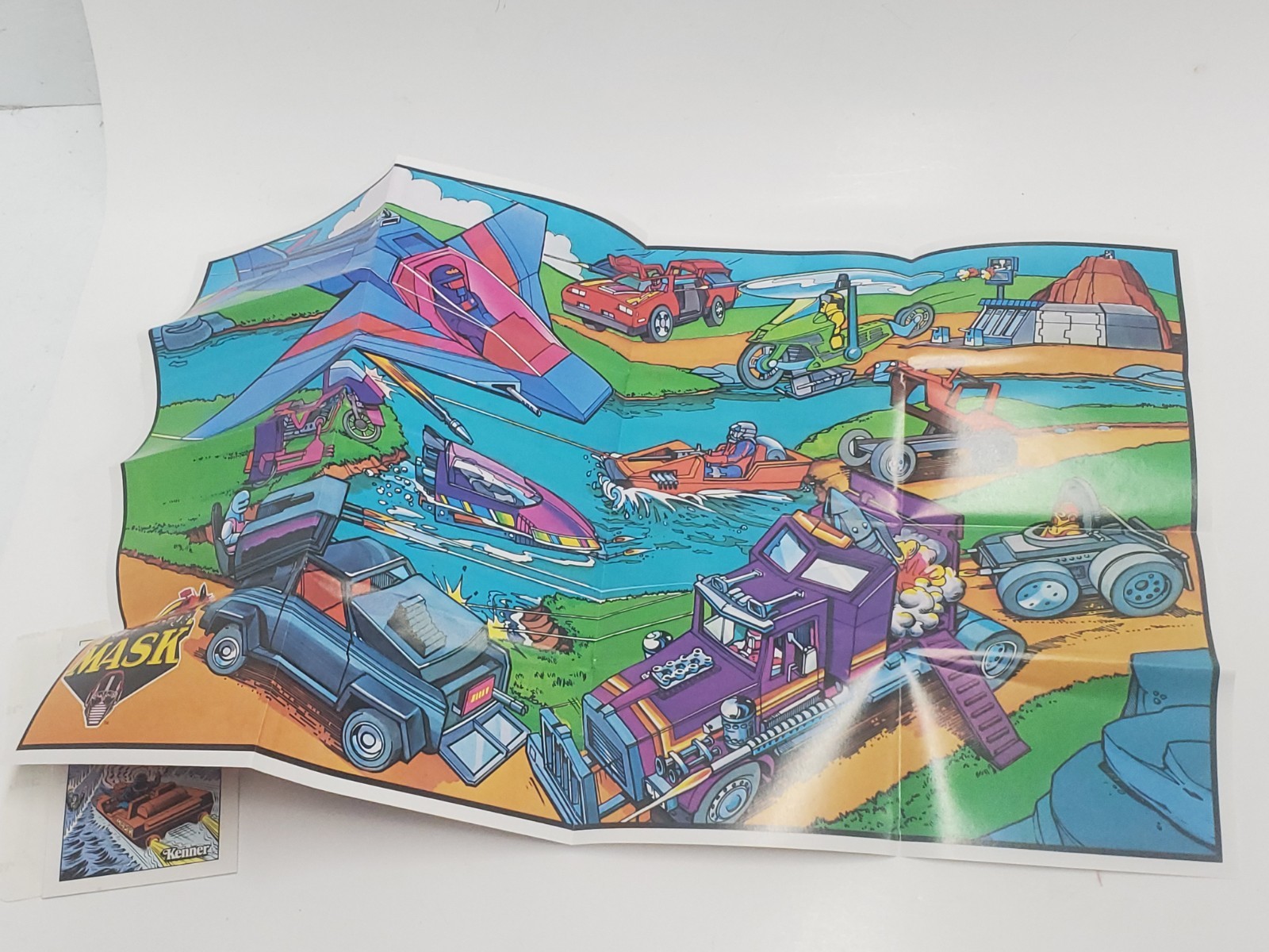 M.A.S.K. 1980s Kenner Mask Insert Poster Calendar Comic Book Lot Vintage Red