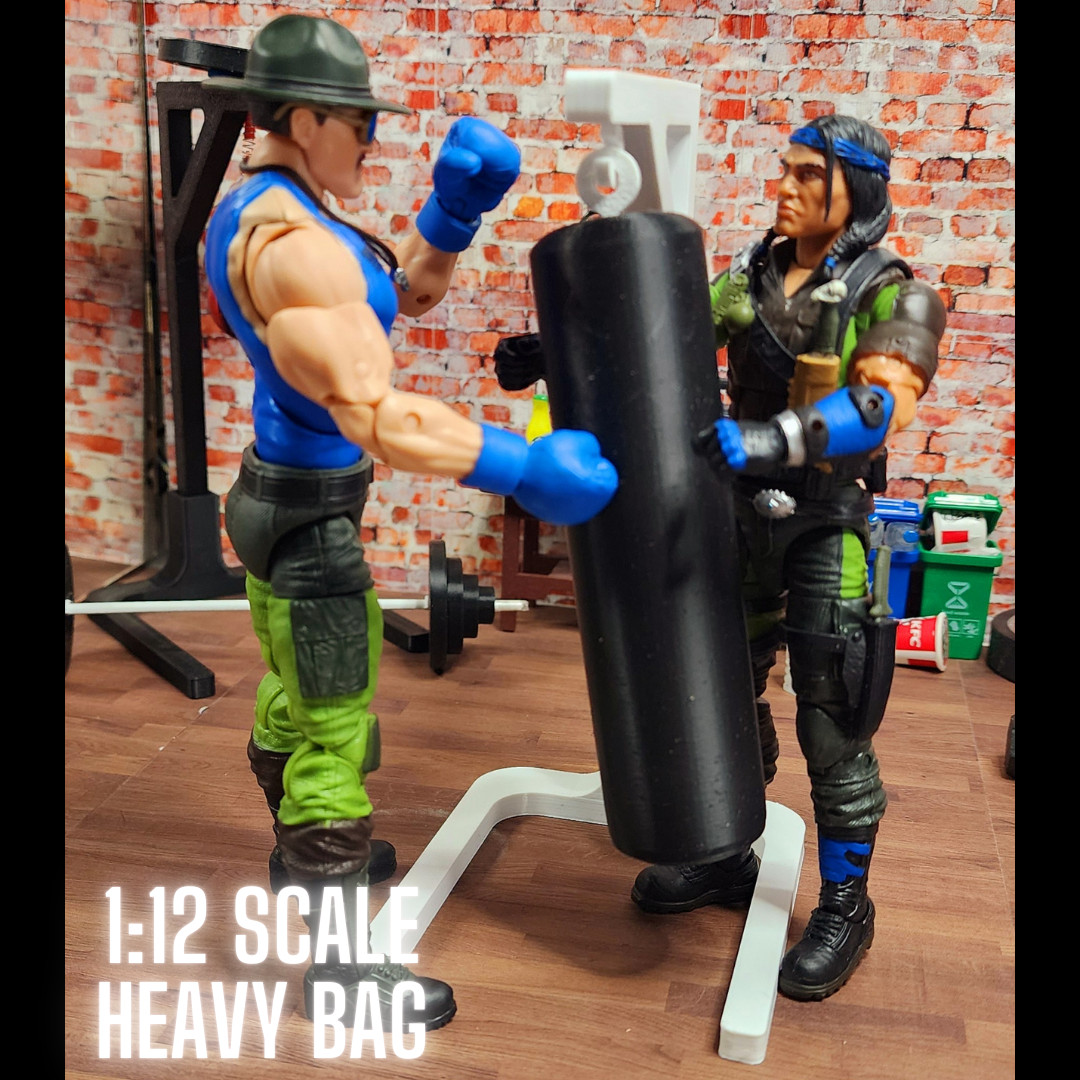1 HEAVY BAG White & Black For 1:12 Scale Figures, Custom Design, For Gi Joe