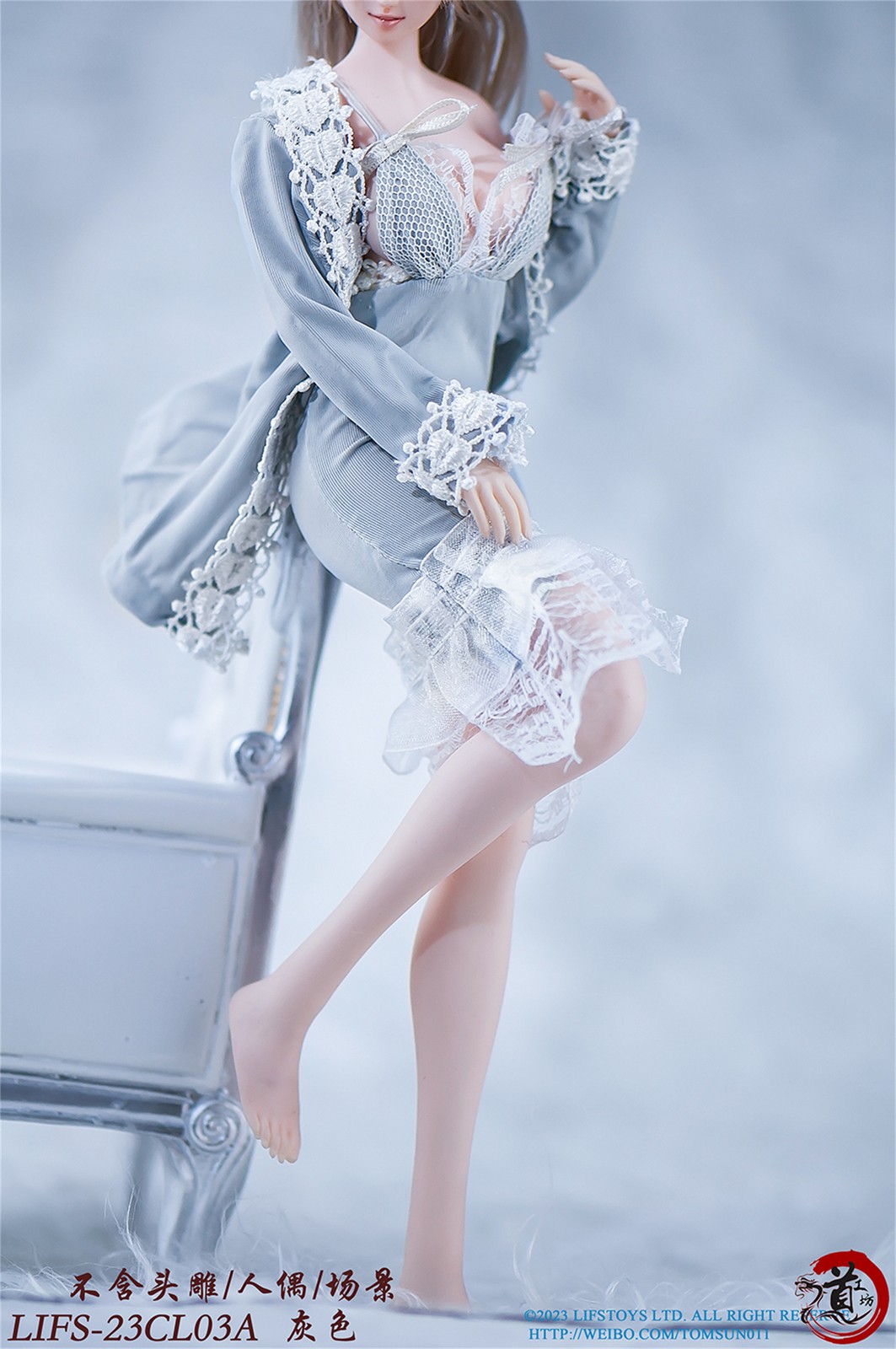 LIFS23CL03 1/6 Sexy Lace Strappy Nightgown Fit 12 » Girl Action Figure