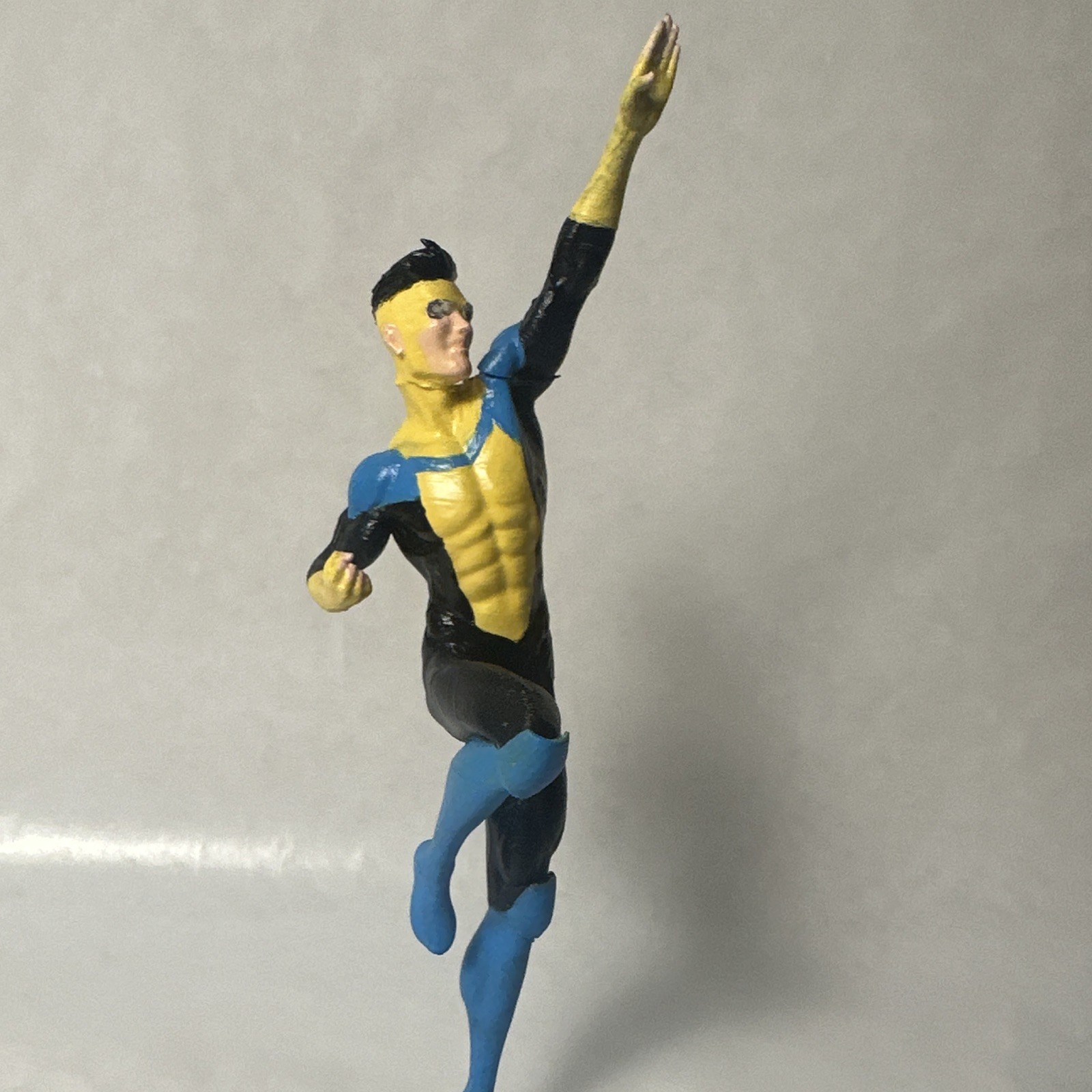 Custom 3D printed invincible statue 9inches tall PLA+ with stand attached