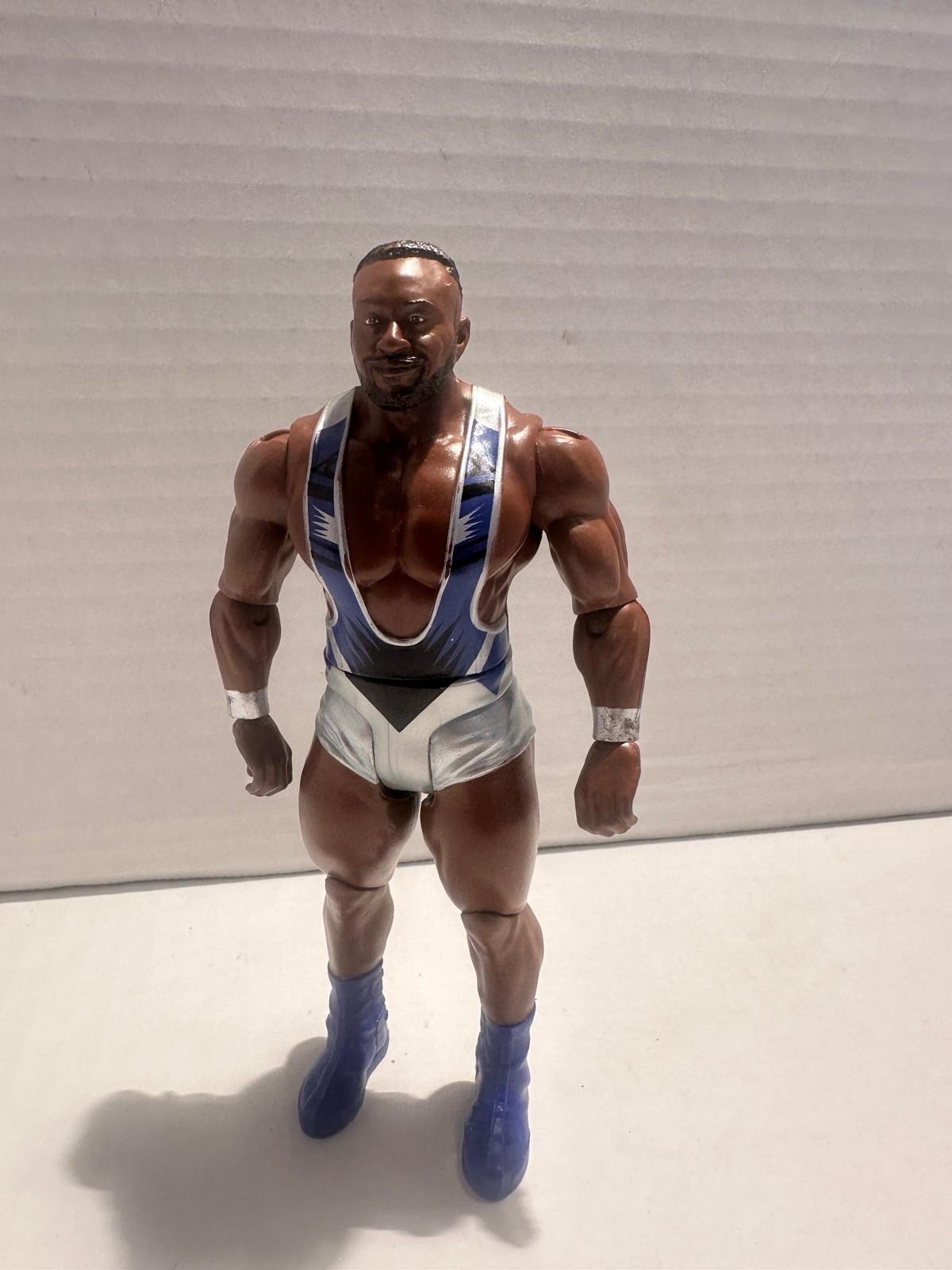 Wrestling Brown Blue White Action Figure Sports Theme Plastic