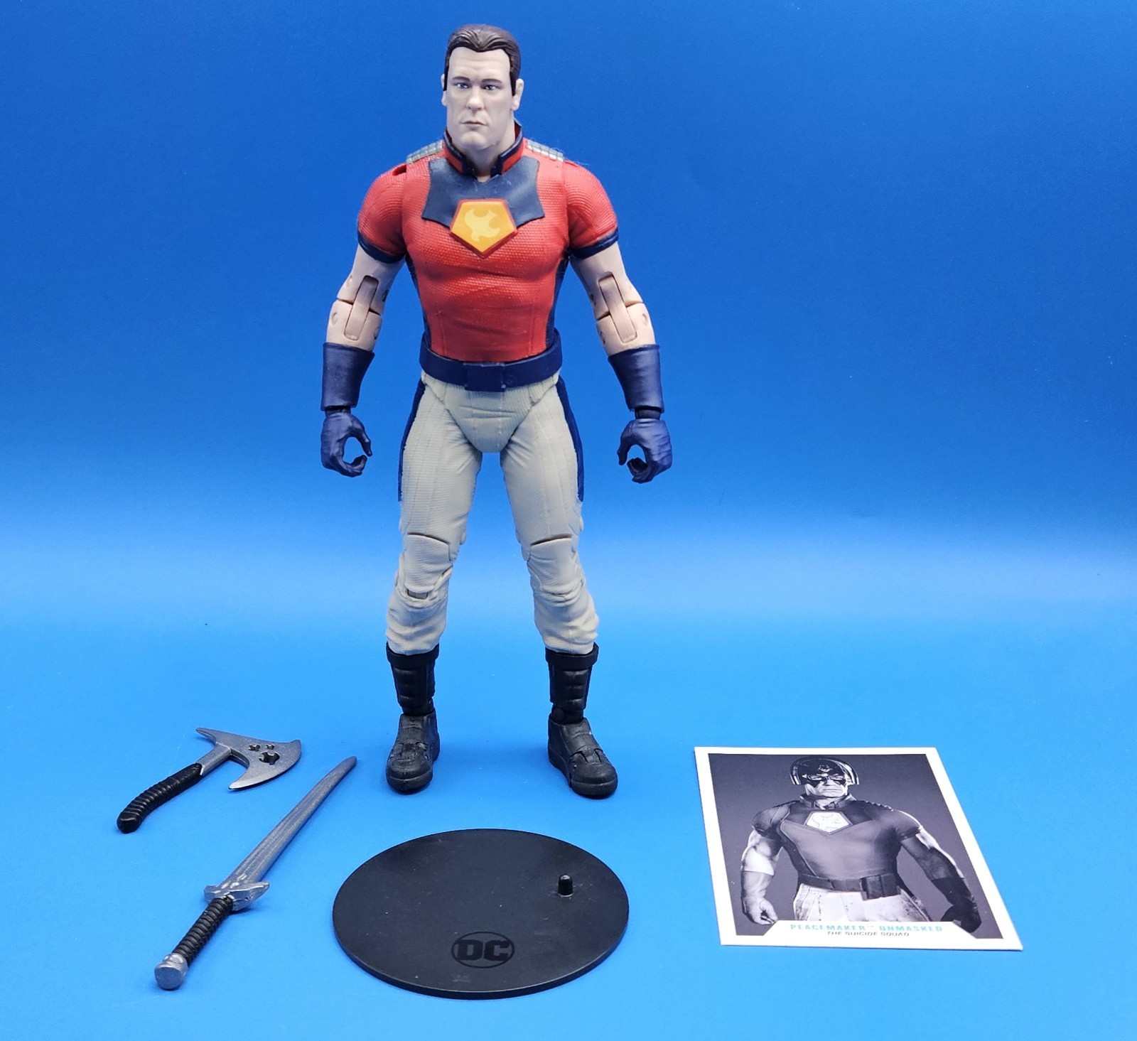 McFarlane Toys DC Multiverse Suicide Squad Peacemaker Unmasked Figure Loose