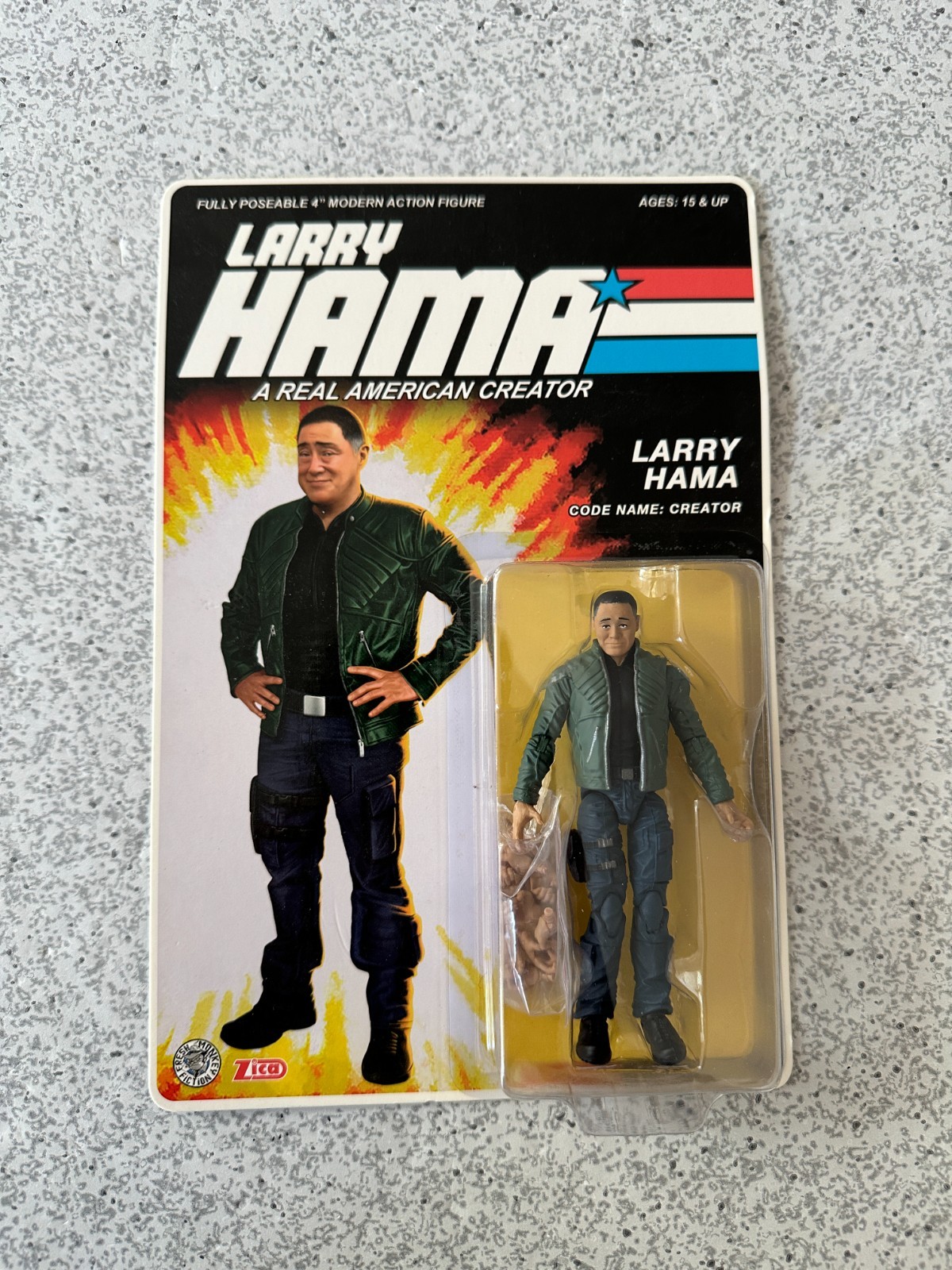 Larry Hama Action Figure Kickstarter Fresh Monkey Fiction Zica Toys 3-3/4 Inch