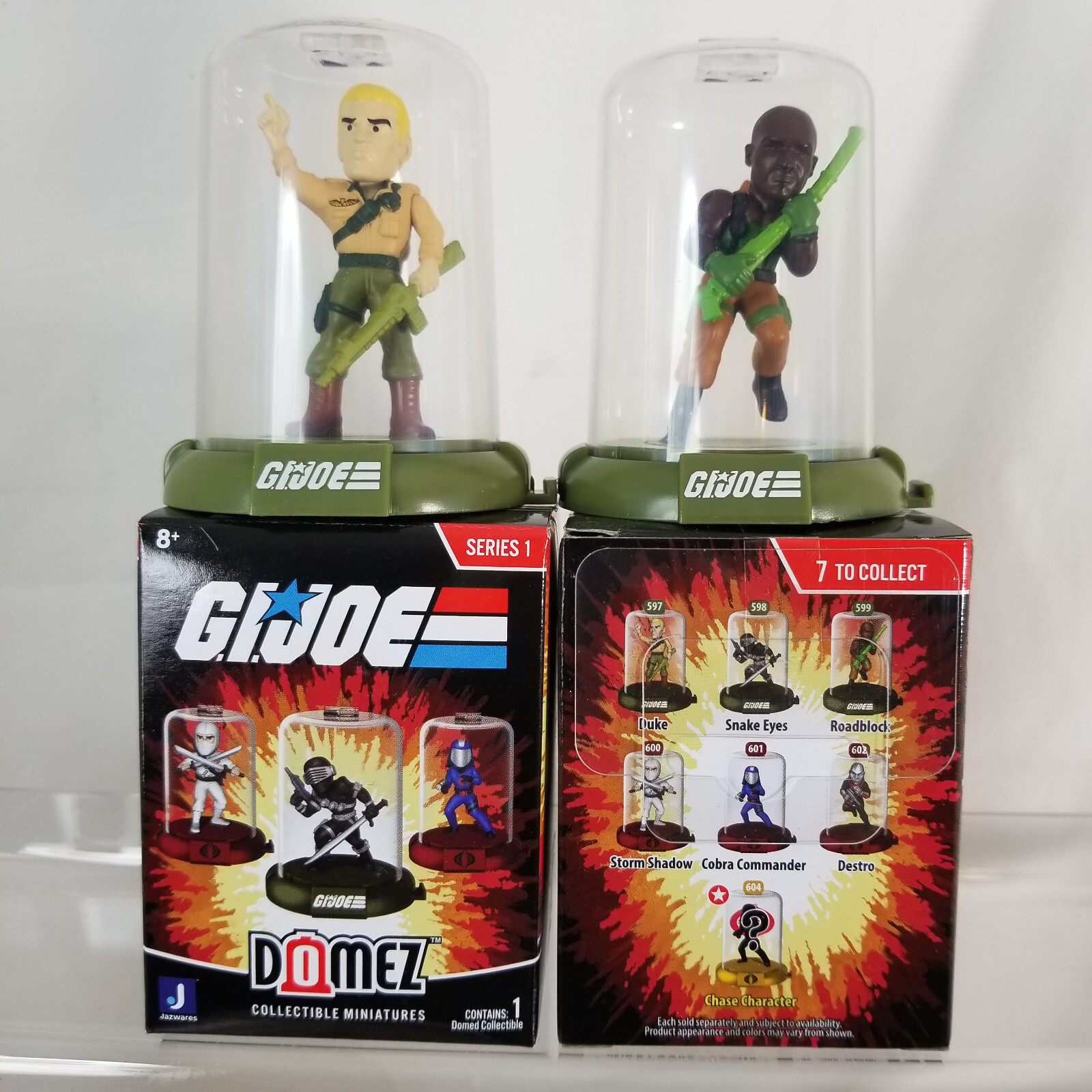 2 GI JOE Domez Mini Figures in Capsules DUKE & ROADBLOCK NEW