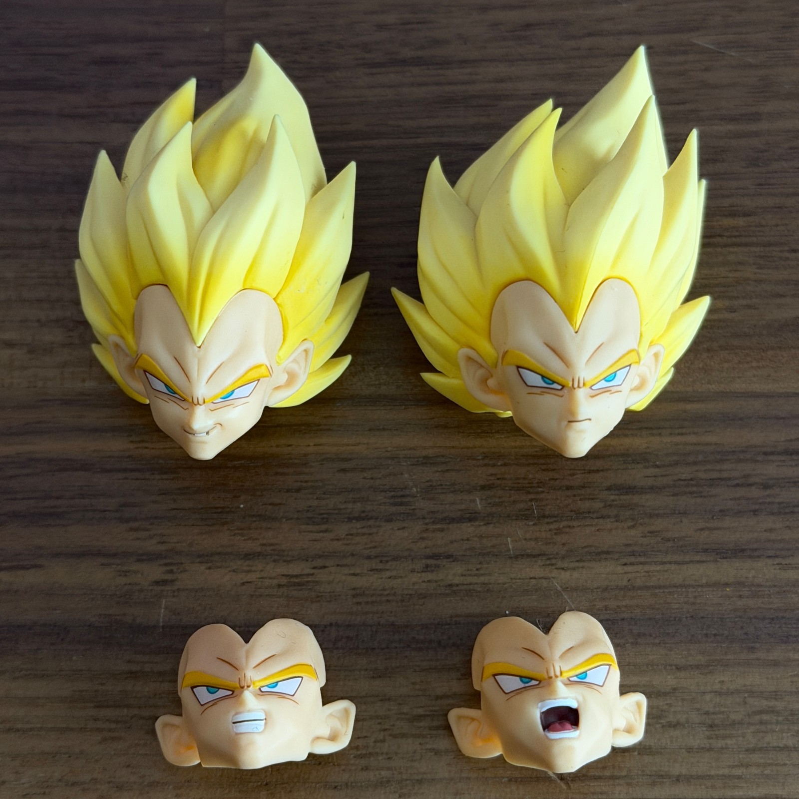 SH Figuarts Super Saiyan Vegeta Dangerous Pride Heads/Faces