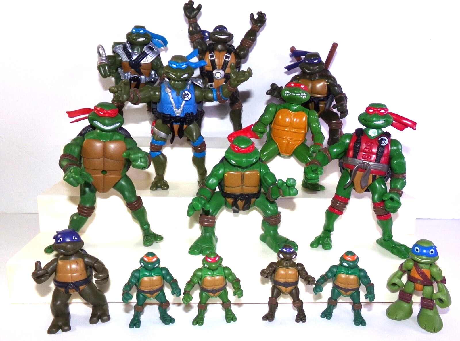 TMNT Action Figure Lot Playmates Various Years Various Sizes 14 Turtles