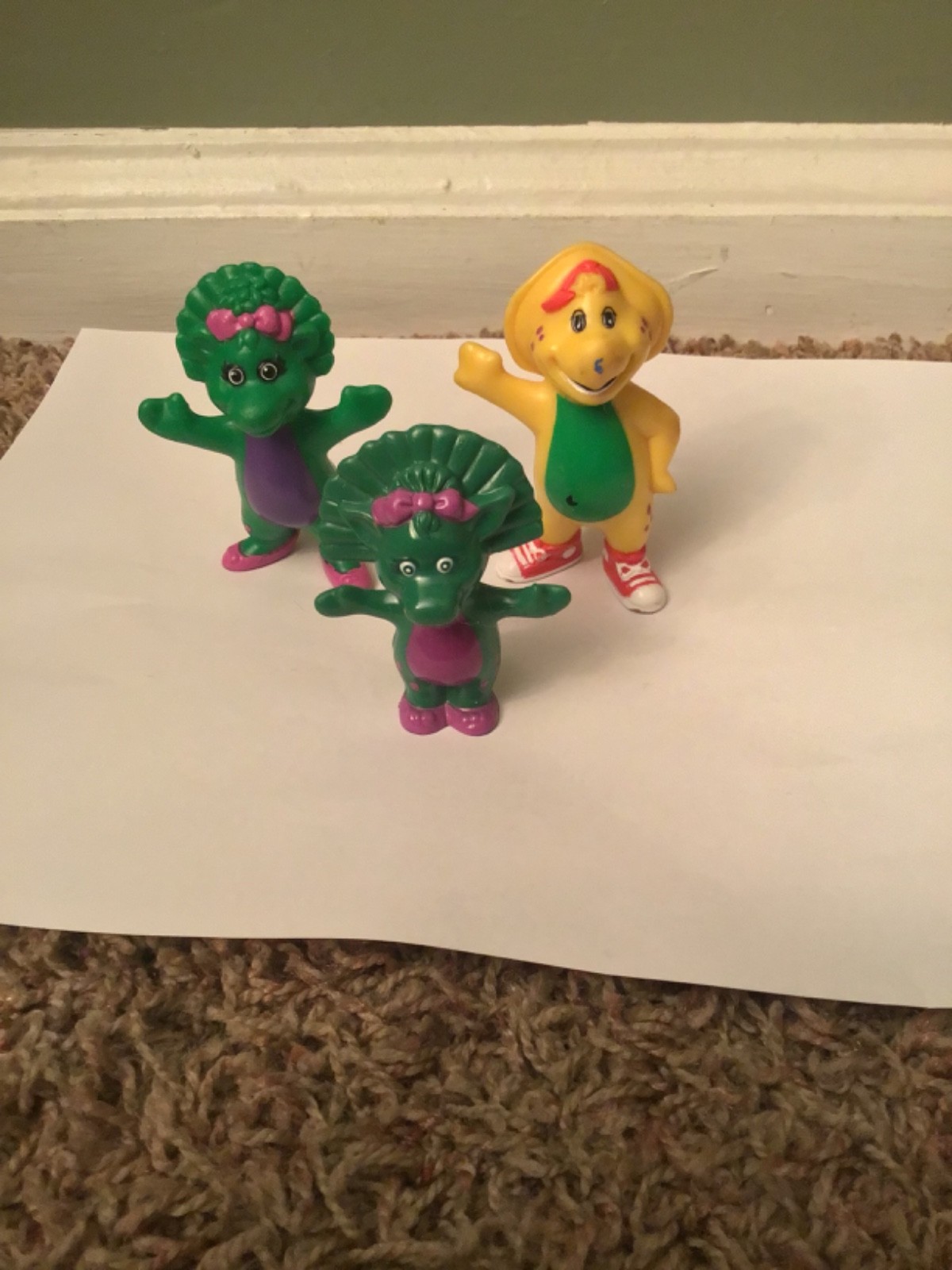Vintage Lyons Group Barney & Friends Baby Bop & BJ Lot of 3 PVC Figures