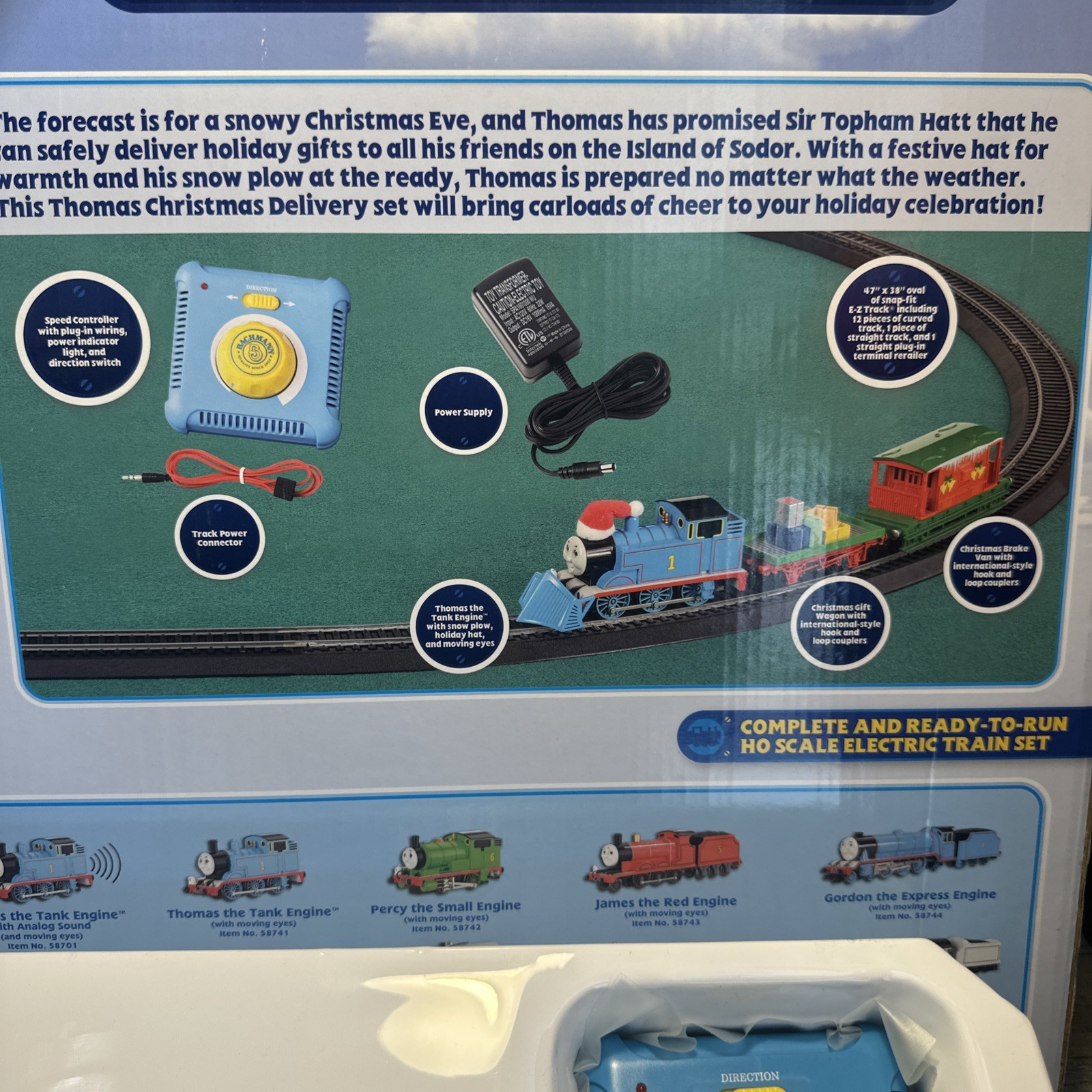 Bachmann HO Scale Thomas & Friends Thomas With Annie & Clarabel Set #00755 open