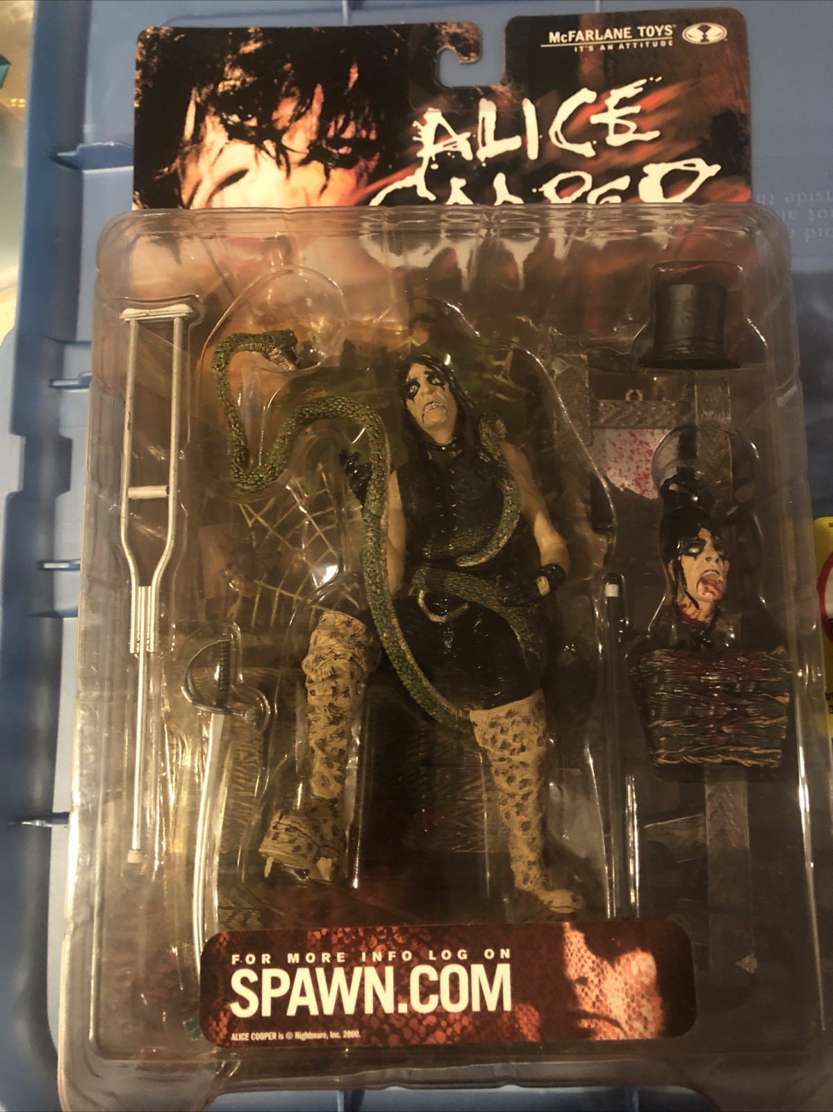 Alice Cooper Super Stage Action Figure McFarlane 2000 Spawn New Sealed