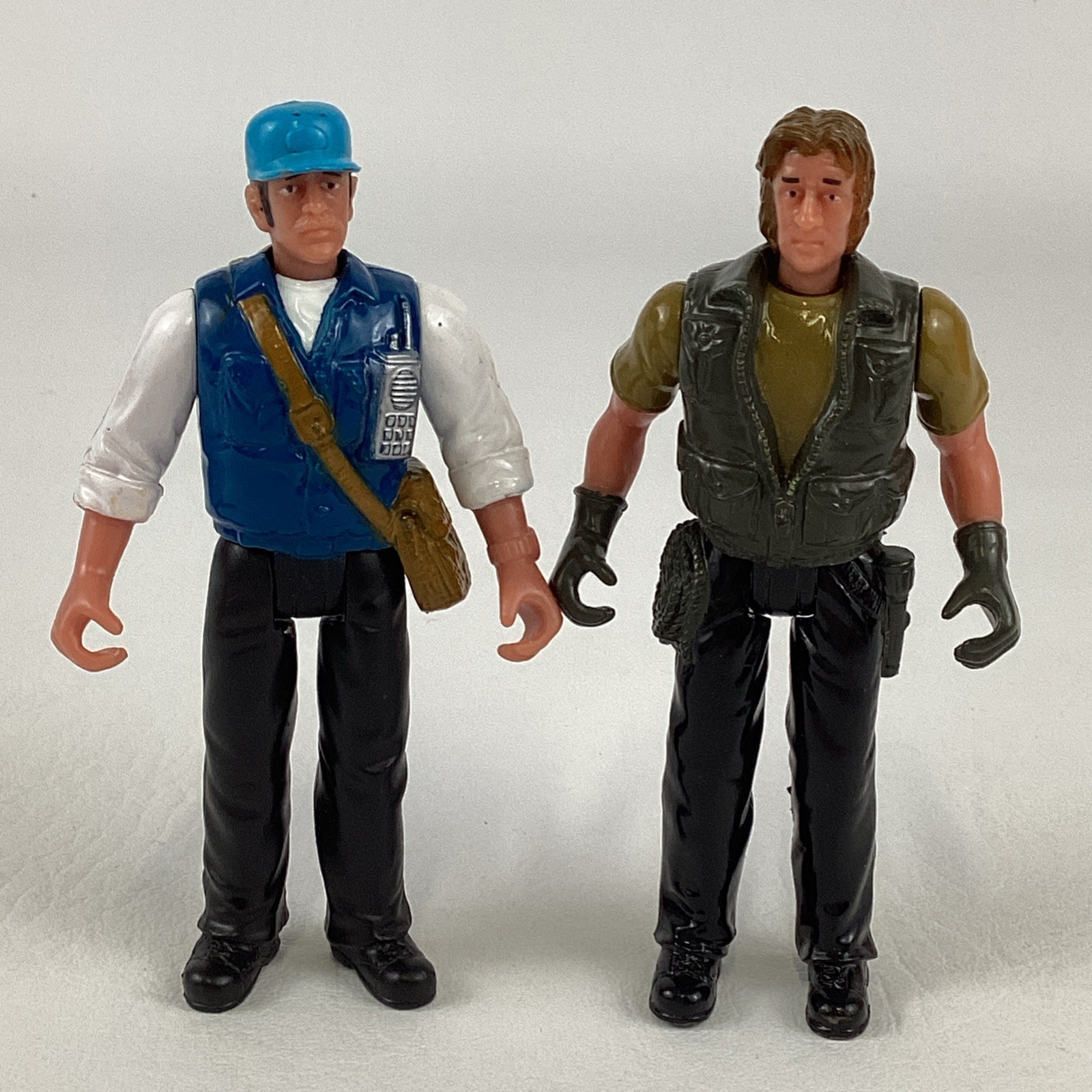 Vintage Action Figure Lot 3.75&Prime; Explorer Worker Figures Dinosaur Safari Bundle