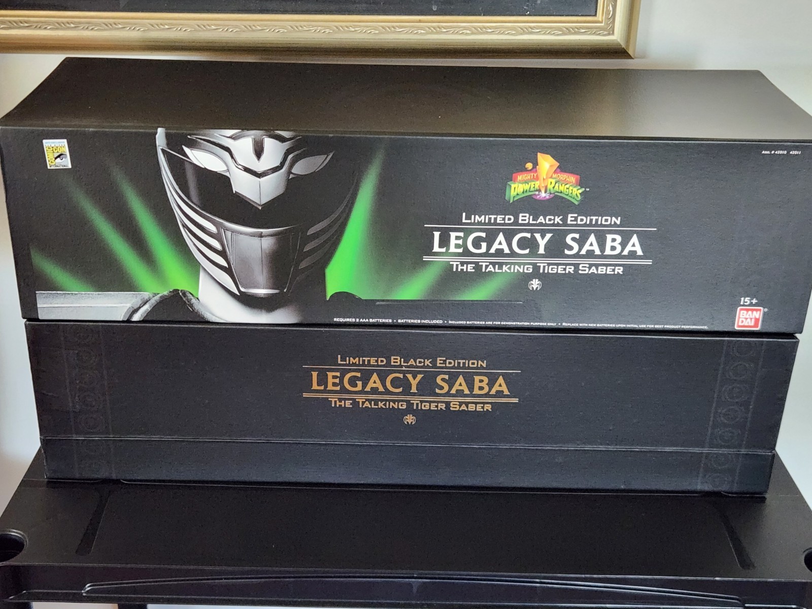 L.E. SDCC MMPR Power Rangers Legacy Black Saba Talking Tiger Saber 0294/1000