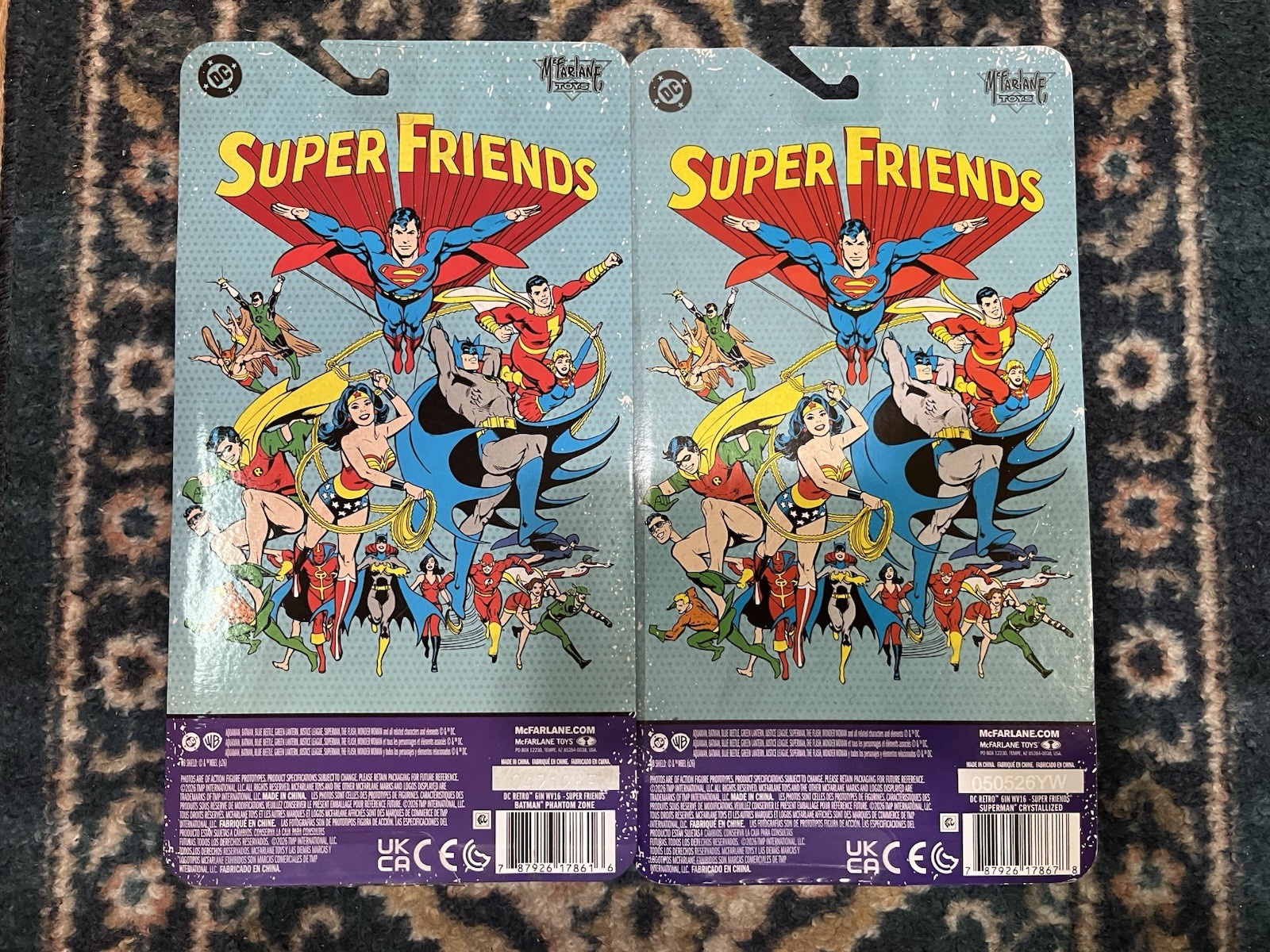 McFarlane DC Super Friends Crystallized Superman & Phantom Zone Batman Red Plays