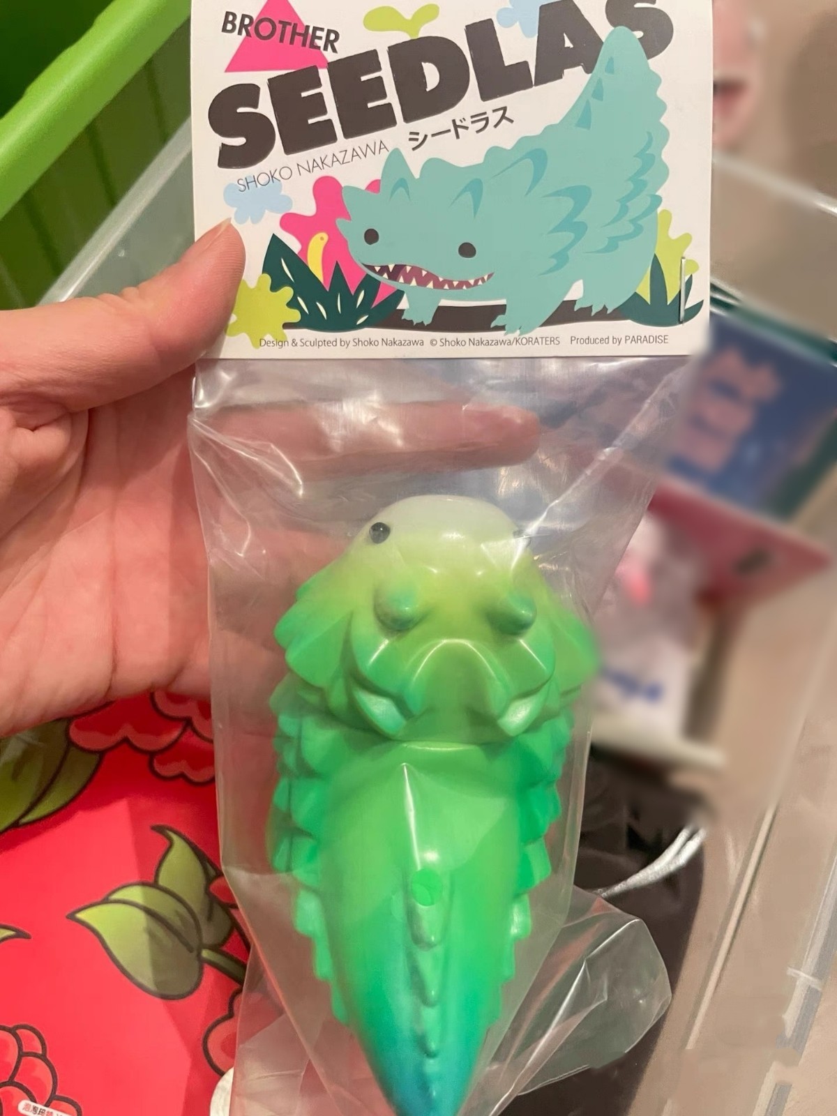 SHOKO NAKAZAWA BROTHER SEEDLAS T9G Gradient Green Vinyl Figure SOFUBI Model Toy
