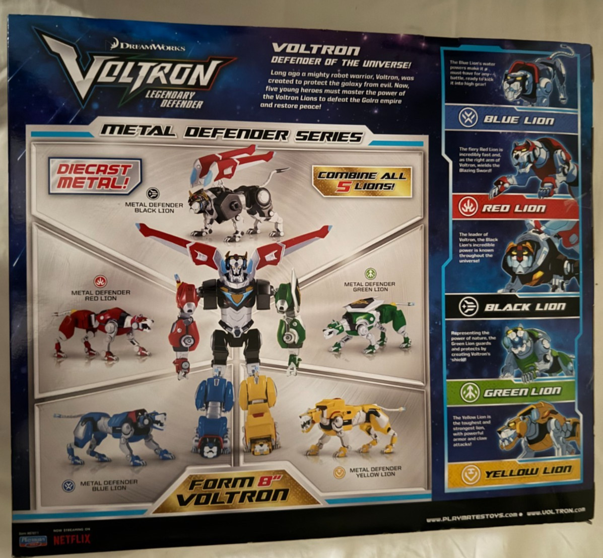 Voltron – Legendary Defender -5pc Diecast METAL DEFENDER form 8&Prime; Voltron-SEALED!