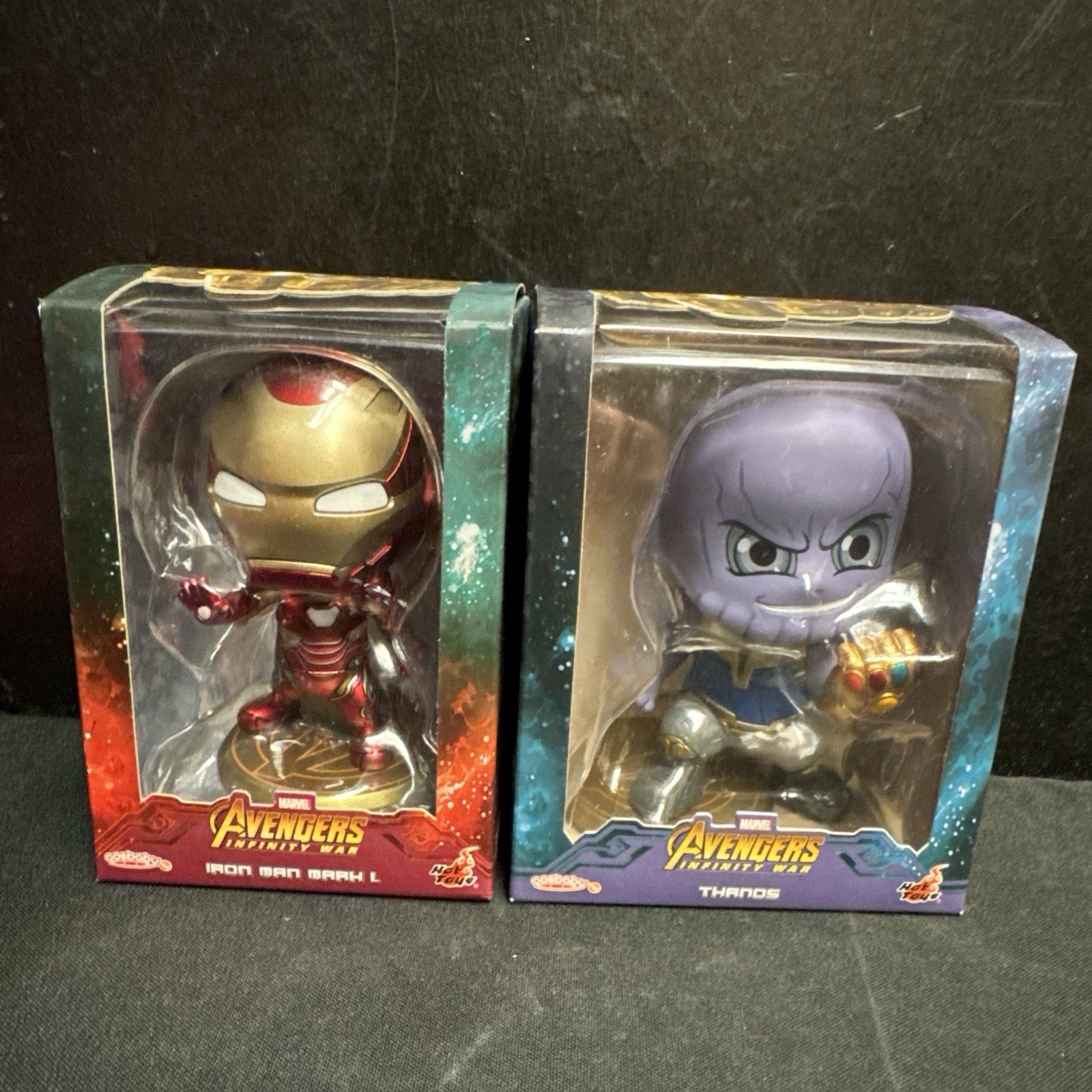 Marvel Avengers Infinity War Thanos and Iron Man 4&Prime; In Bobble Figures Cosbaby