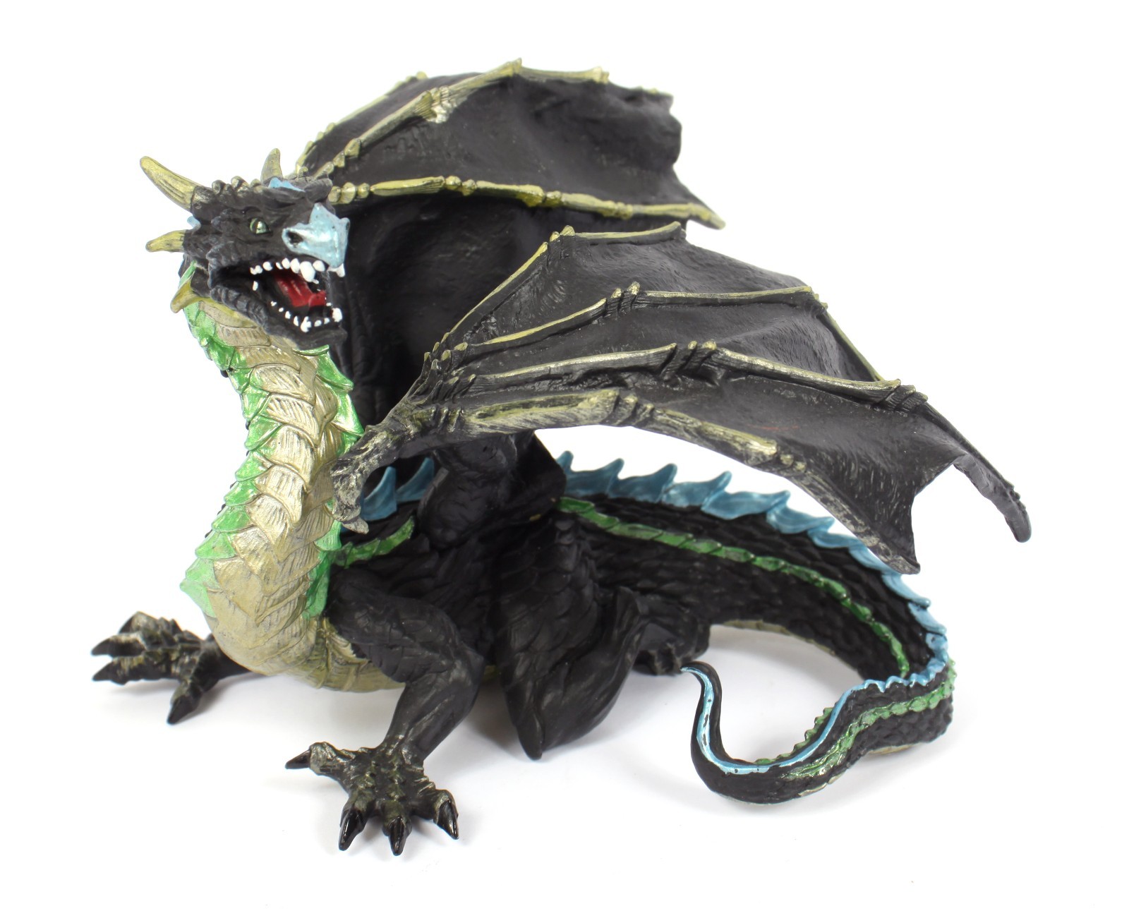 2017 Safari LTD Fog Dragon Fantasy Figure Black Green Blue Gold