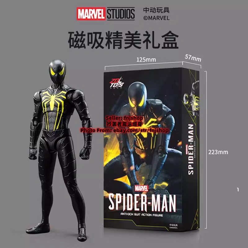 ZD Toys Spider-Man ANTI-OCK Suit 1/10 Collectible Action Figure Boxed IN STOCK