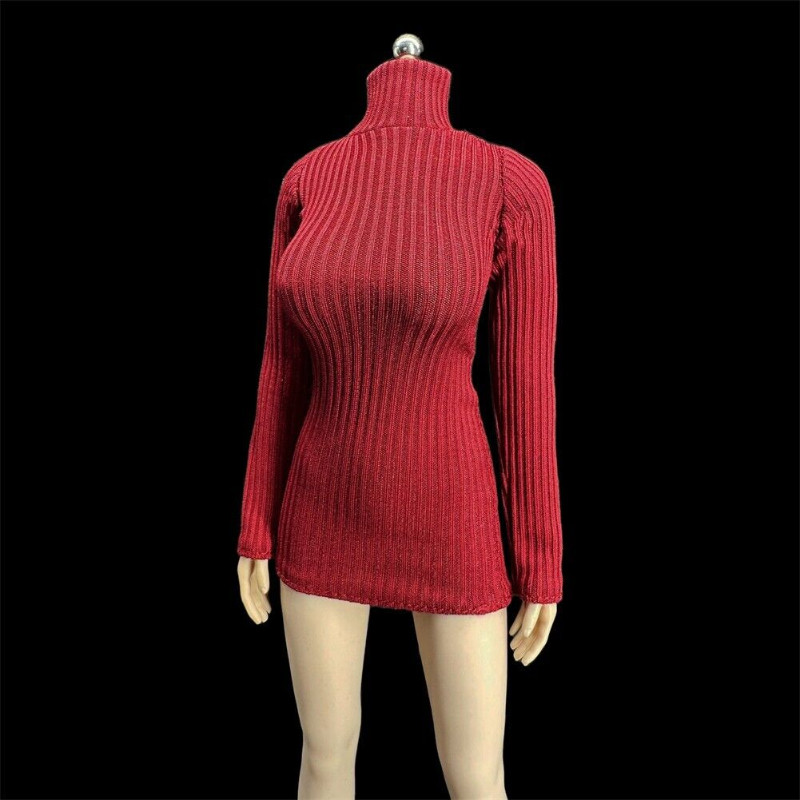 1/6 Scale Red High Collar Sweater Clothes Dress Up 12&Prime; Action Figure Soldier