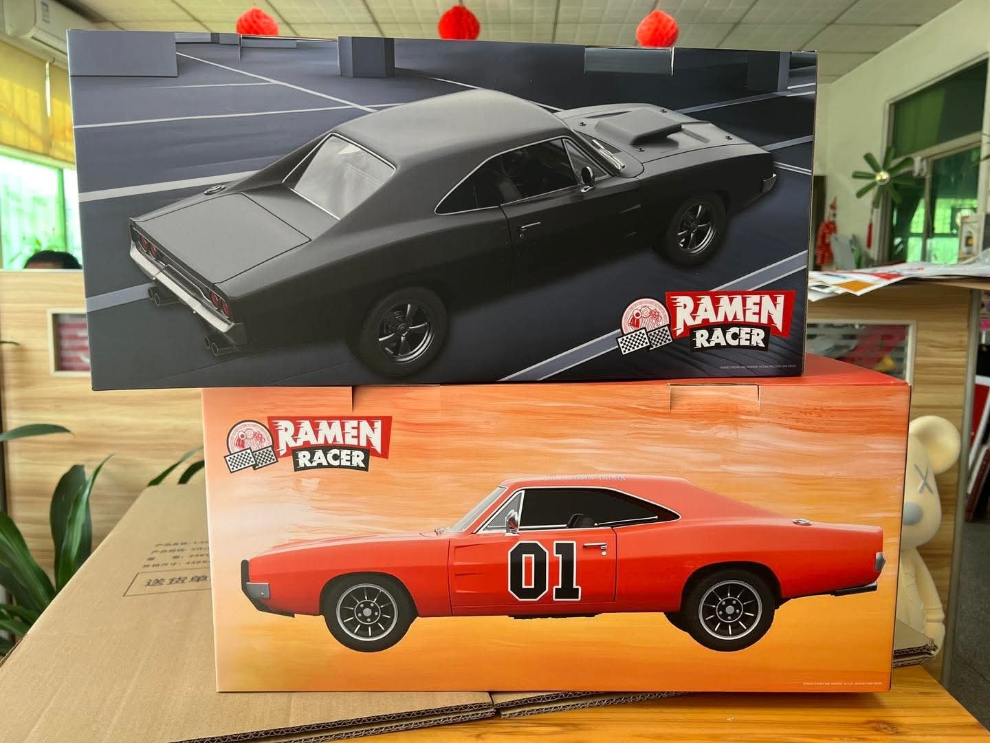 Ramen Racer Tiger Orange 1/12 Scale General Lee Dukes of Hazzard factory sticker