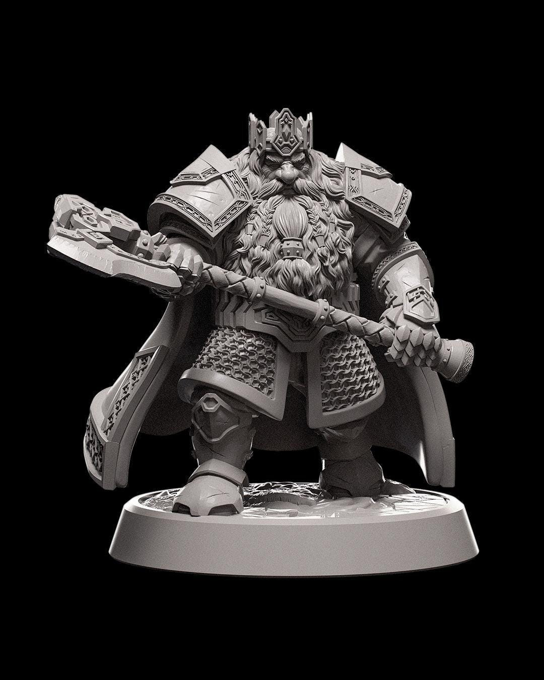 Dwarf King Miniature – High-Detail Resin Figure for Tabletop RPGs and Wargames