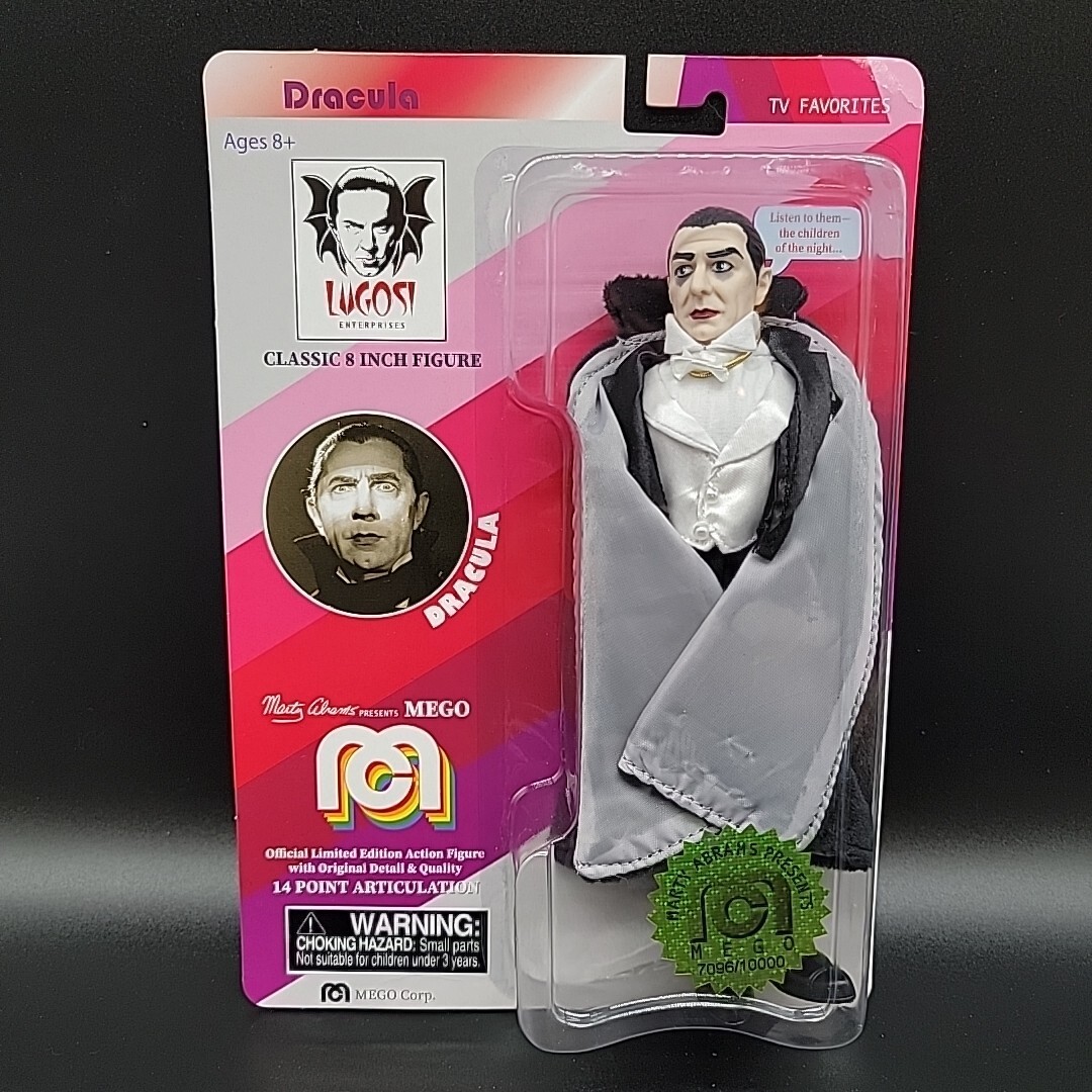 Mego Dracula Bela Lugosi 8&Prime; Action Figure 2018 Vampire Horror # 7096 / 10000