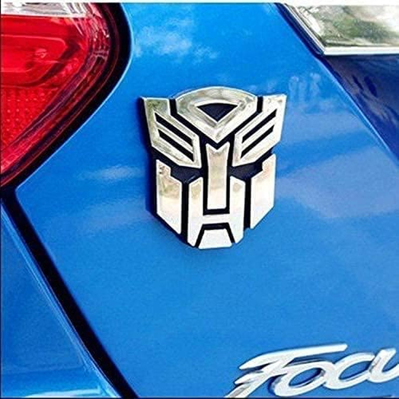 2 PCS in Set Transformers Emblem – 3&Prime; Tall for Car Autobot Sticker Pair Chrome F